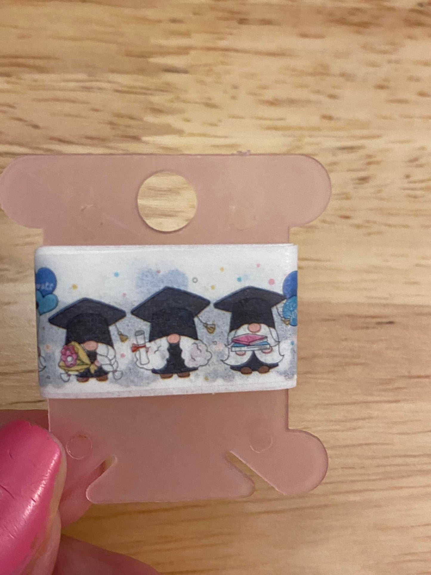 Sample Card of Graduation Gnomes Washi Tape
