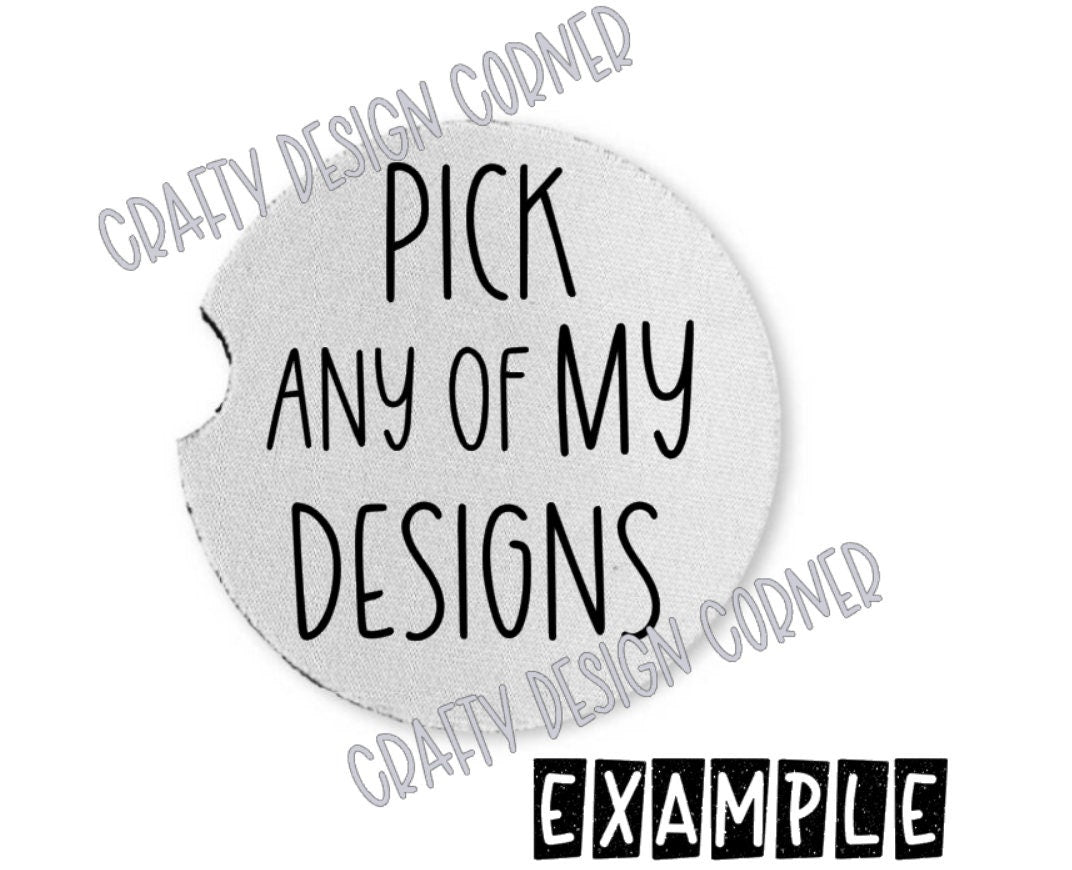 Pick a Design Coaster Round or Square Coaster options, Coffee Coaster, Soft Top Coaster