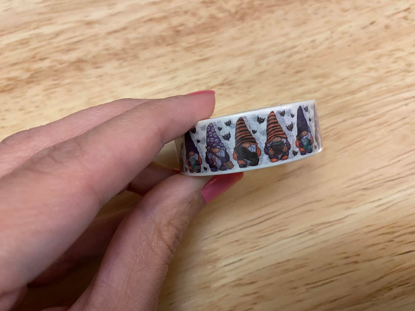 Big Roll of Bat Halloween Gnomes Washi Tape