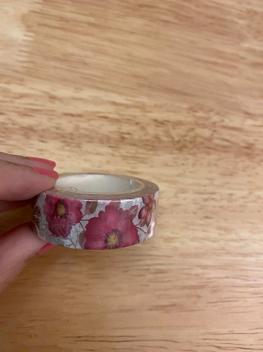 Big Roll of Bright Spring Flowers Washi Tape