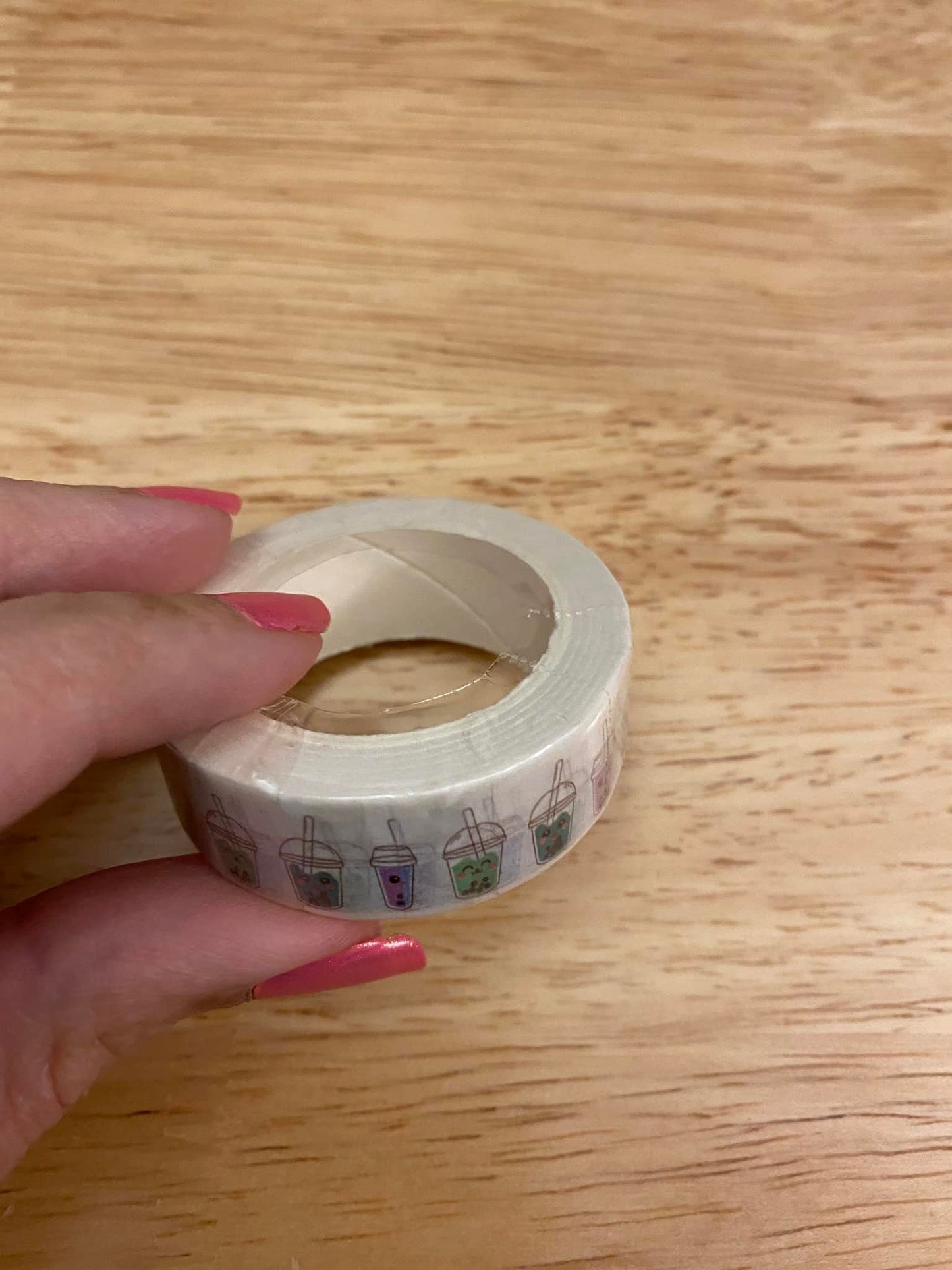 Big Roll of Multi Colored Boba Tea Washi Tape