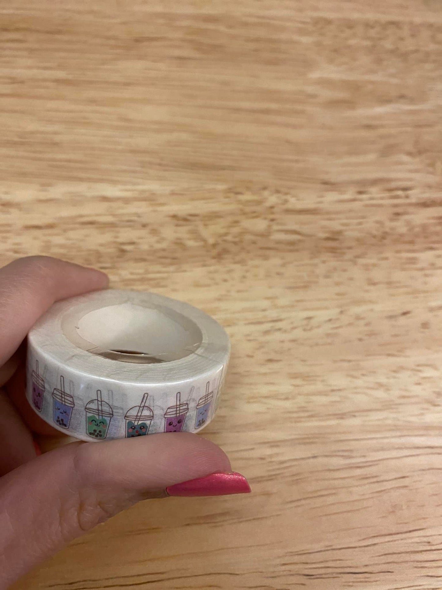 Big Roll of Multi Colored Boba Tea Washi Tape