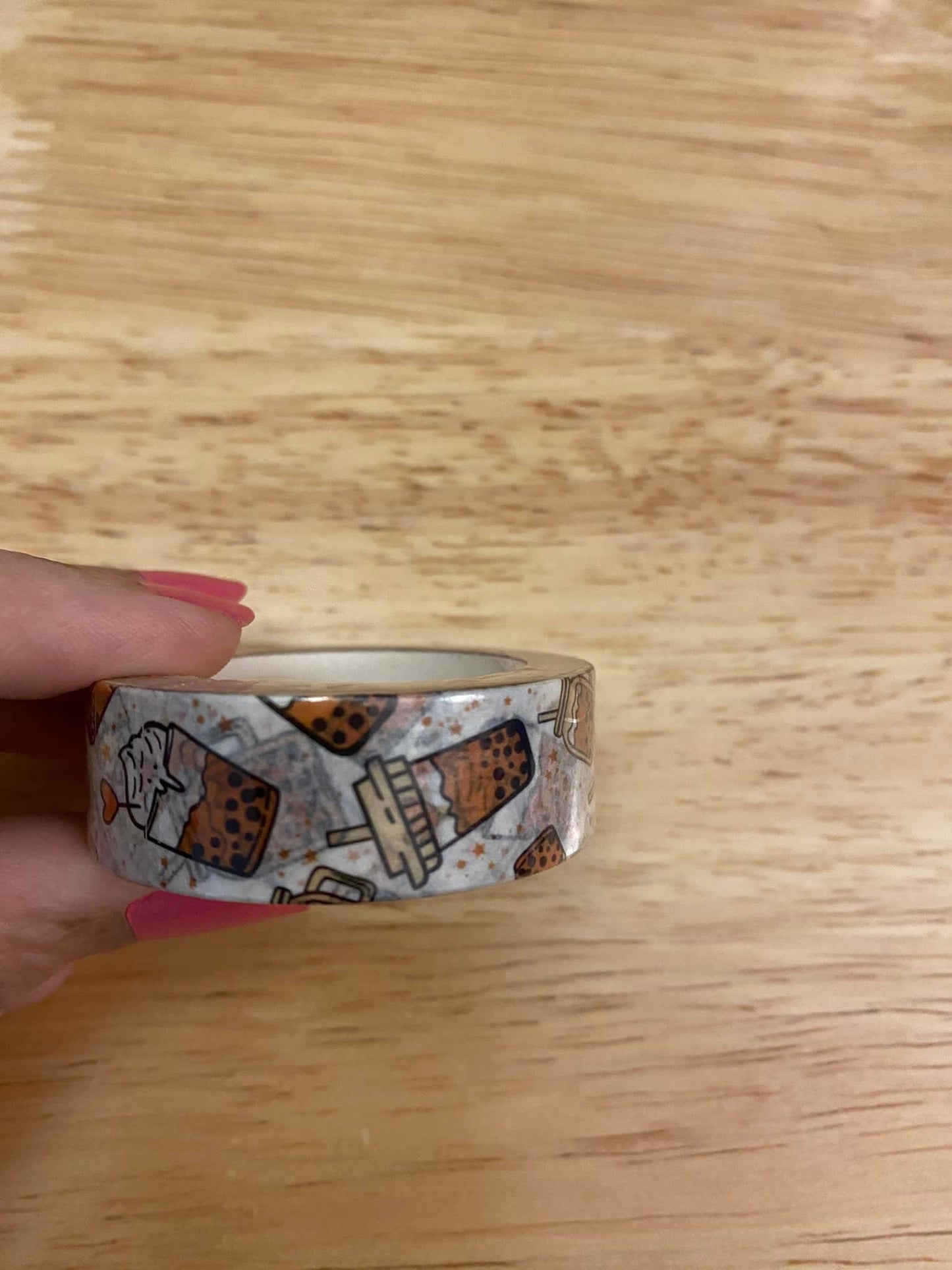 Big Roll of Iced Whipping Boba Tea Washi Tape