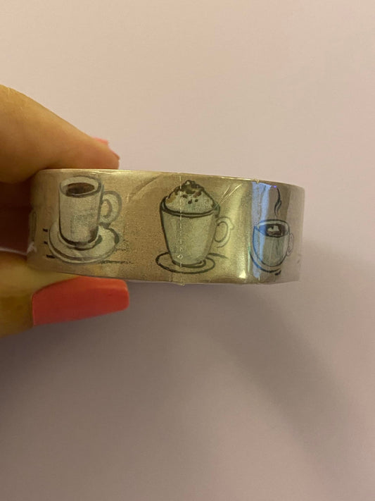 Big Roll of Coffee Cups Washi Tape