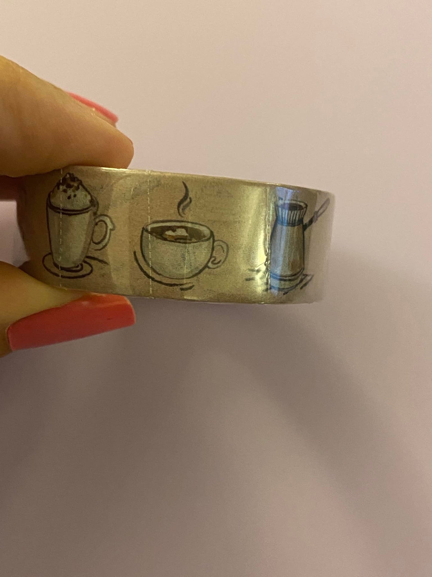 Big Roll of Coffee Cups Washi Tape