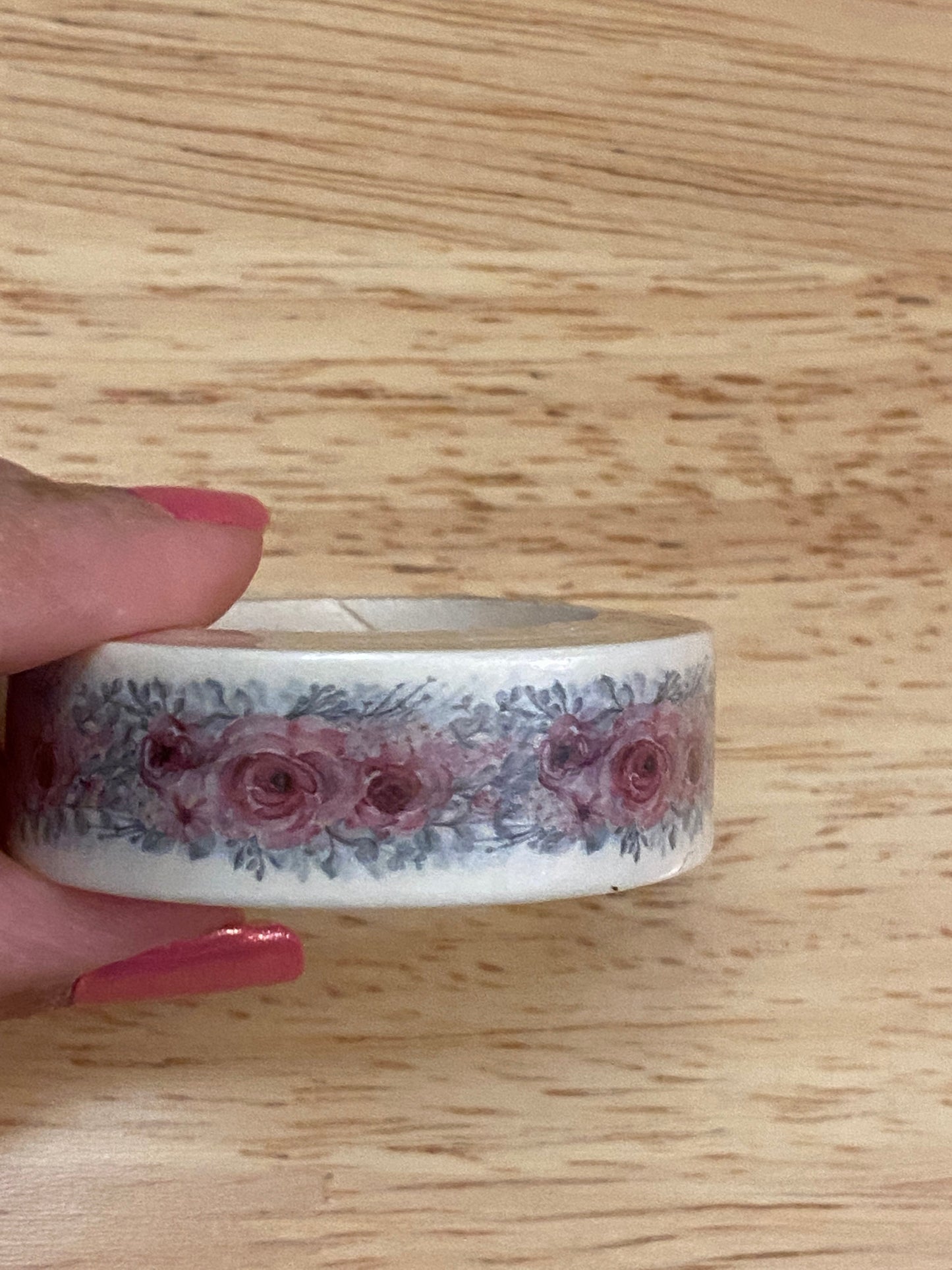 Big Roll of Red Flowers Floral Washi Tape