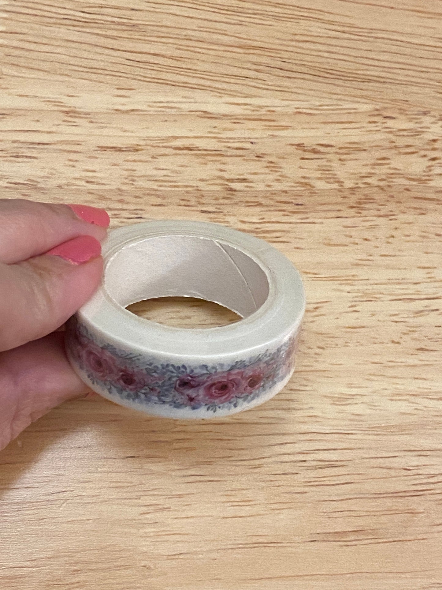 Big Roll of Red Flowers Floral Washi Tape