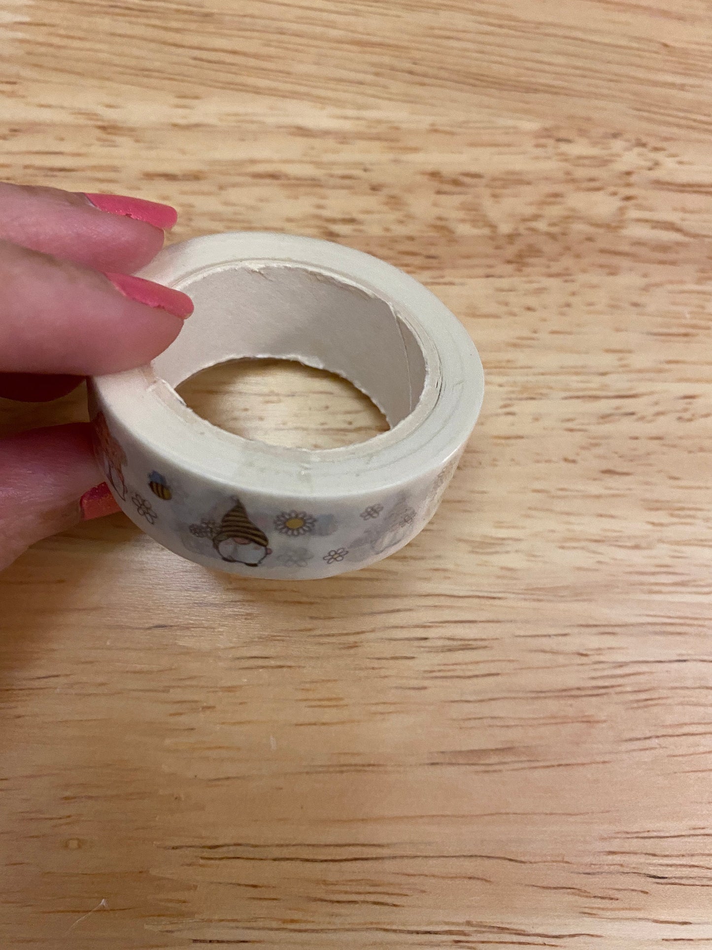 Big Roll of Bee Gnomes with Daisy Washi Tape