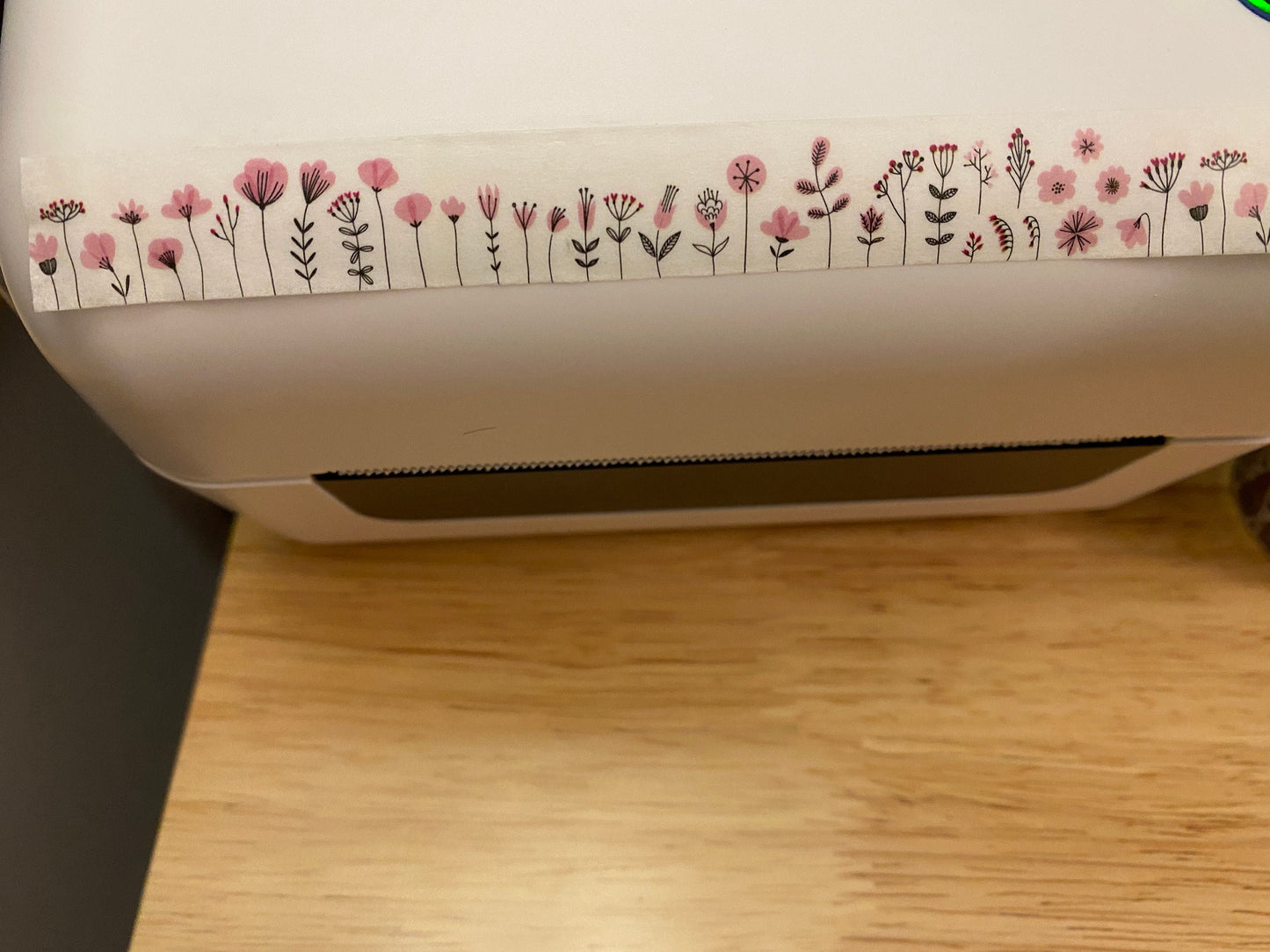 Big Roll of Pinkish Flowers Washi Tape
