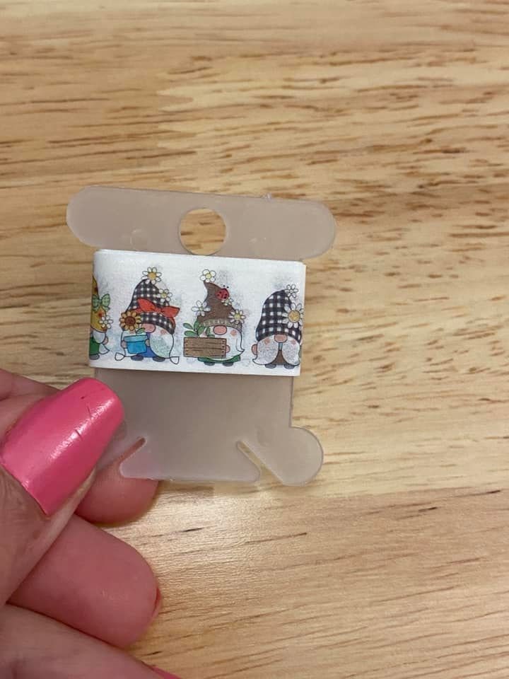 Sample Card of Garden Gnomes with Sunflowers Washi Tape