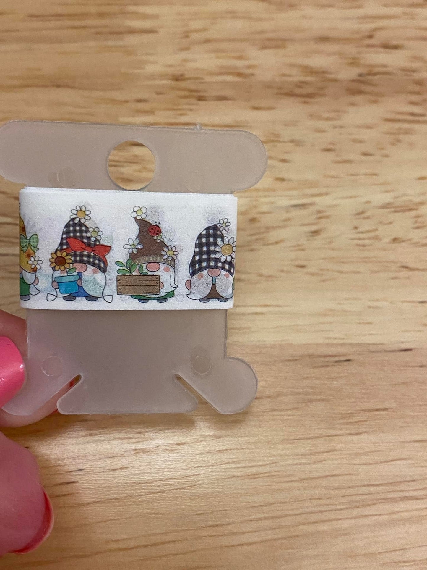 Sample Card of Garden Gnomes with Sunflowers Washi Tape