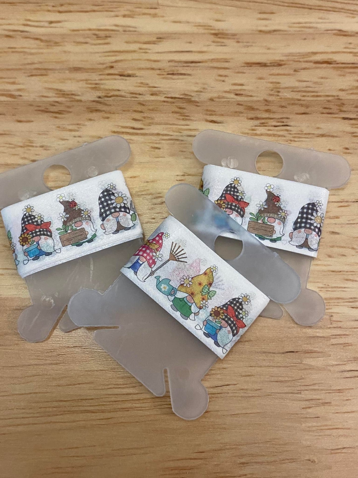 Sample Card of Garden Gnomes with Sunflowers Washi Tape