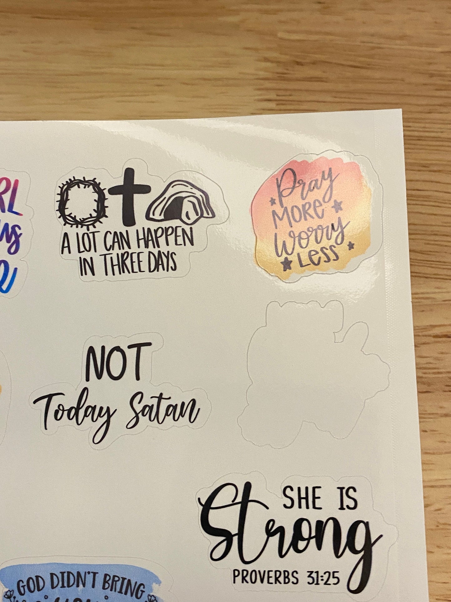 OOPSIE Christian Sheet of Multi Designs Stickers