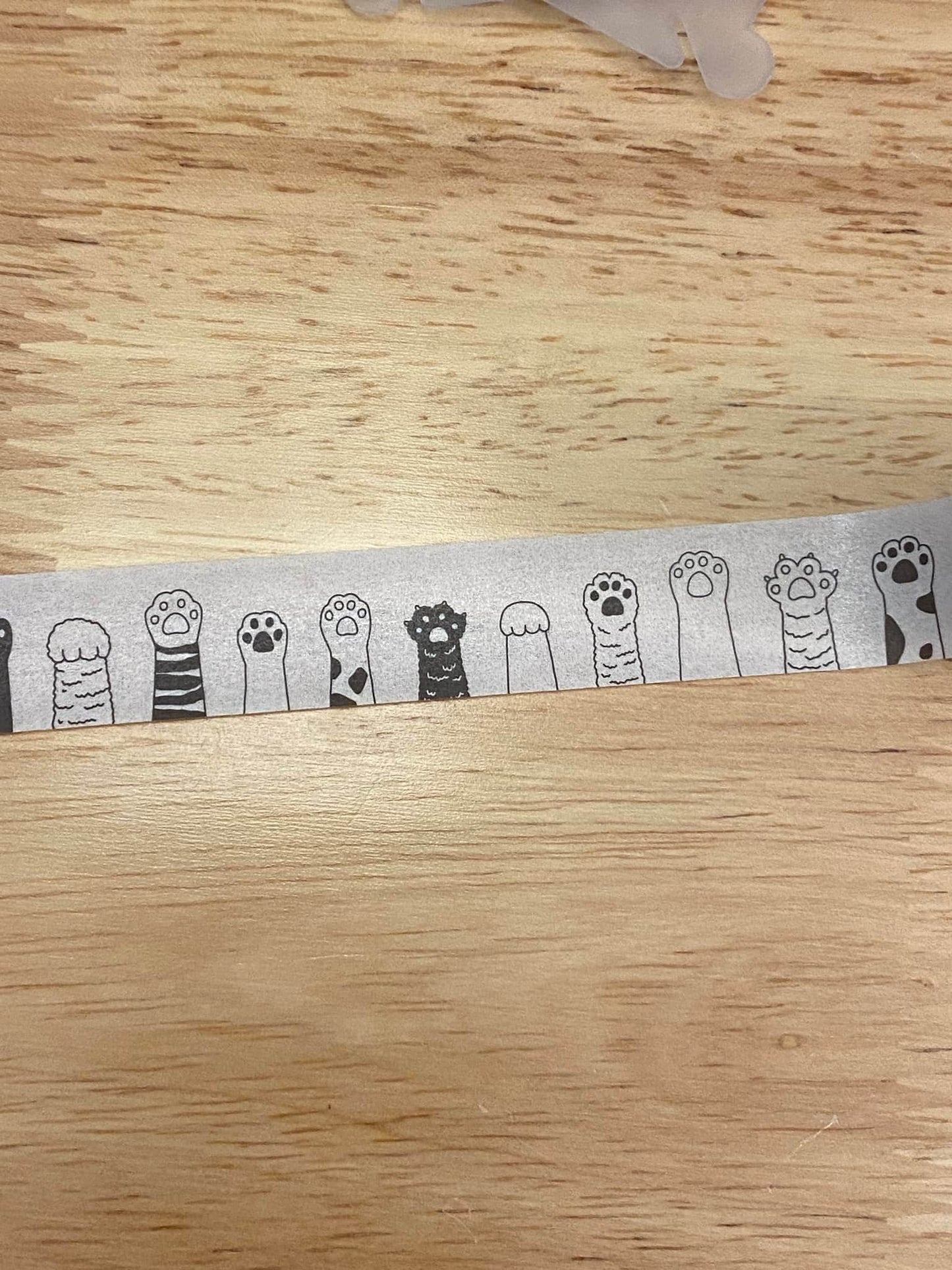 Sample Card of Cat Paws Washi Tape