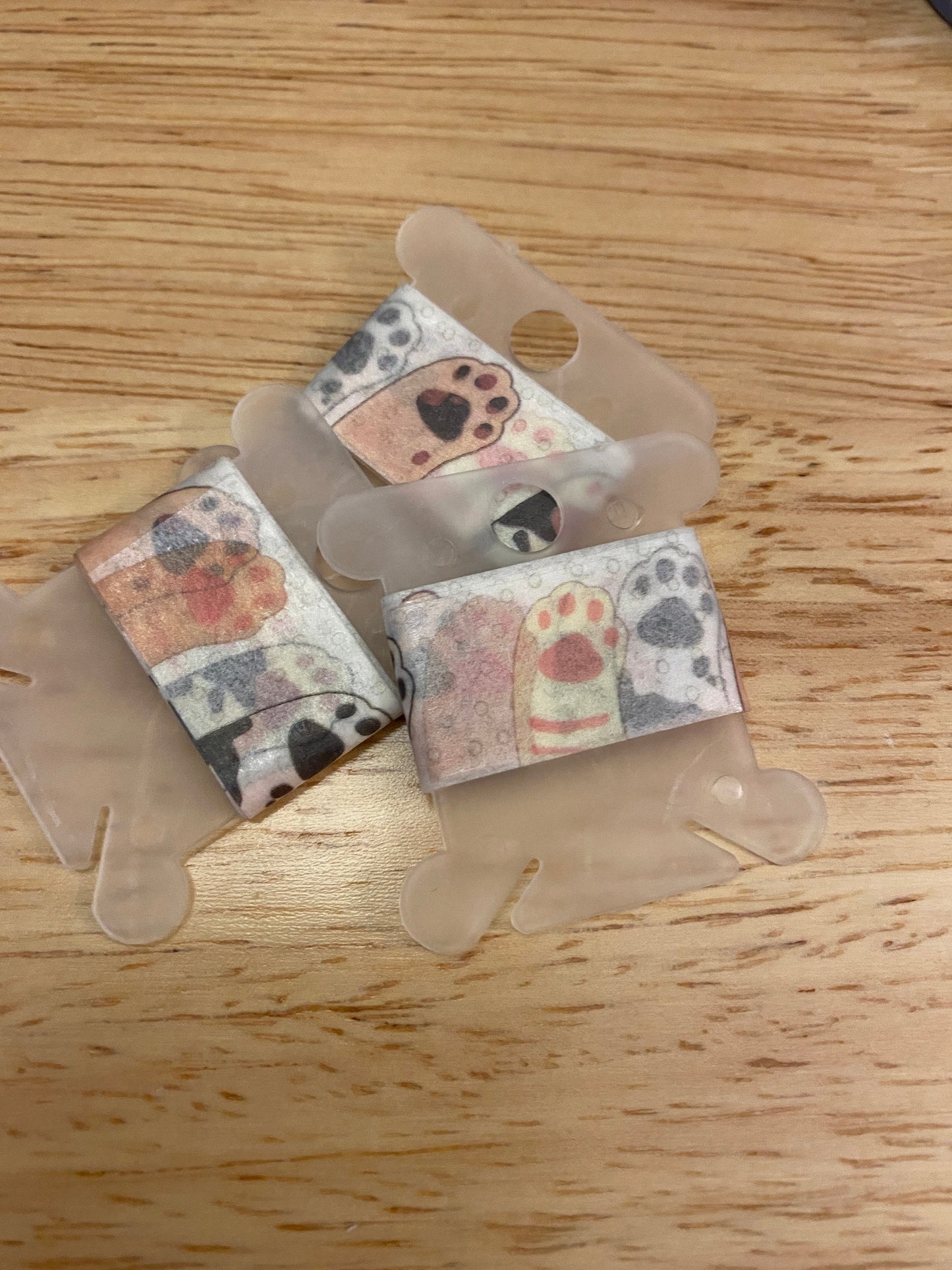 Sample Card of Cat Paws Washi Tape