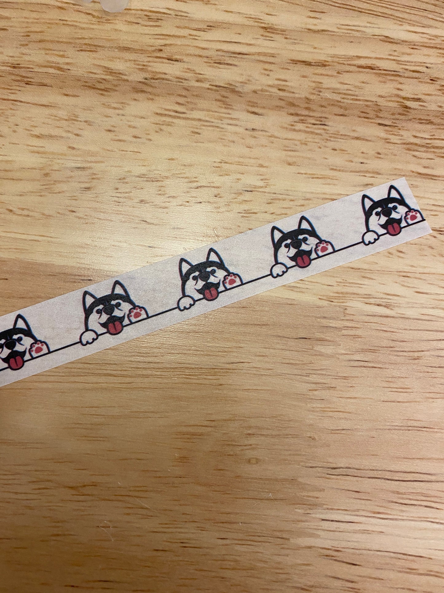 Sample Card of Huskie Dog Washi Tape
