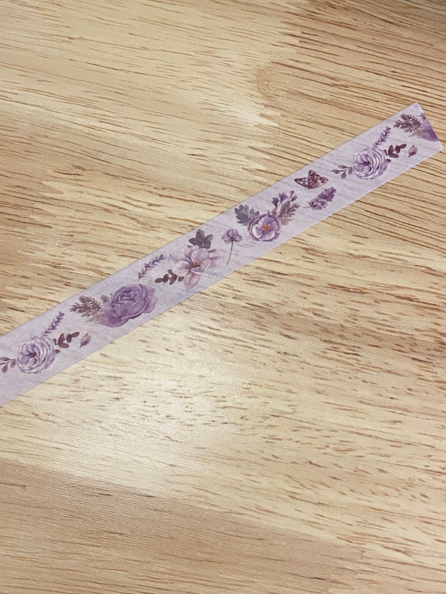 24" Washi Tape Card of Purple Floral Washi Tape