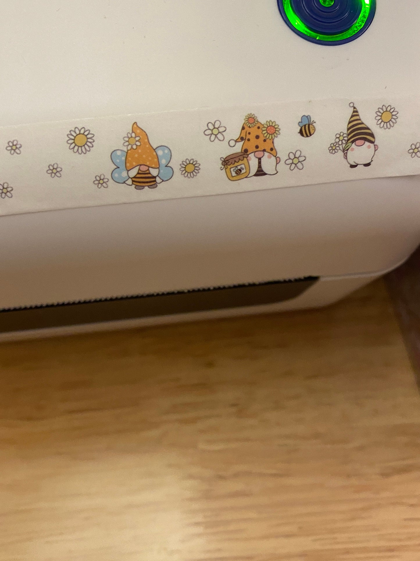 Sample Card of Bee Gnomes with Daisy Washi Tape