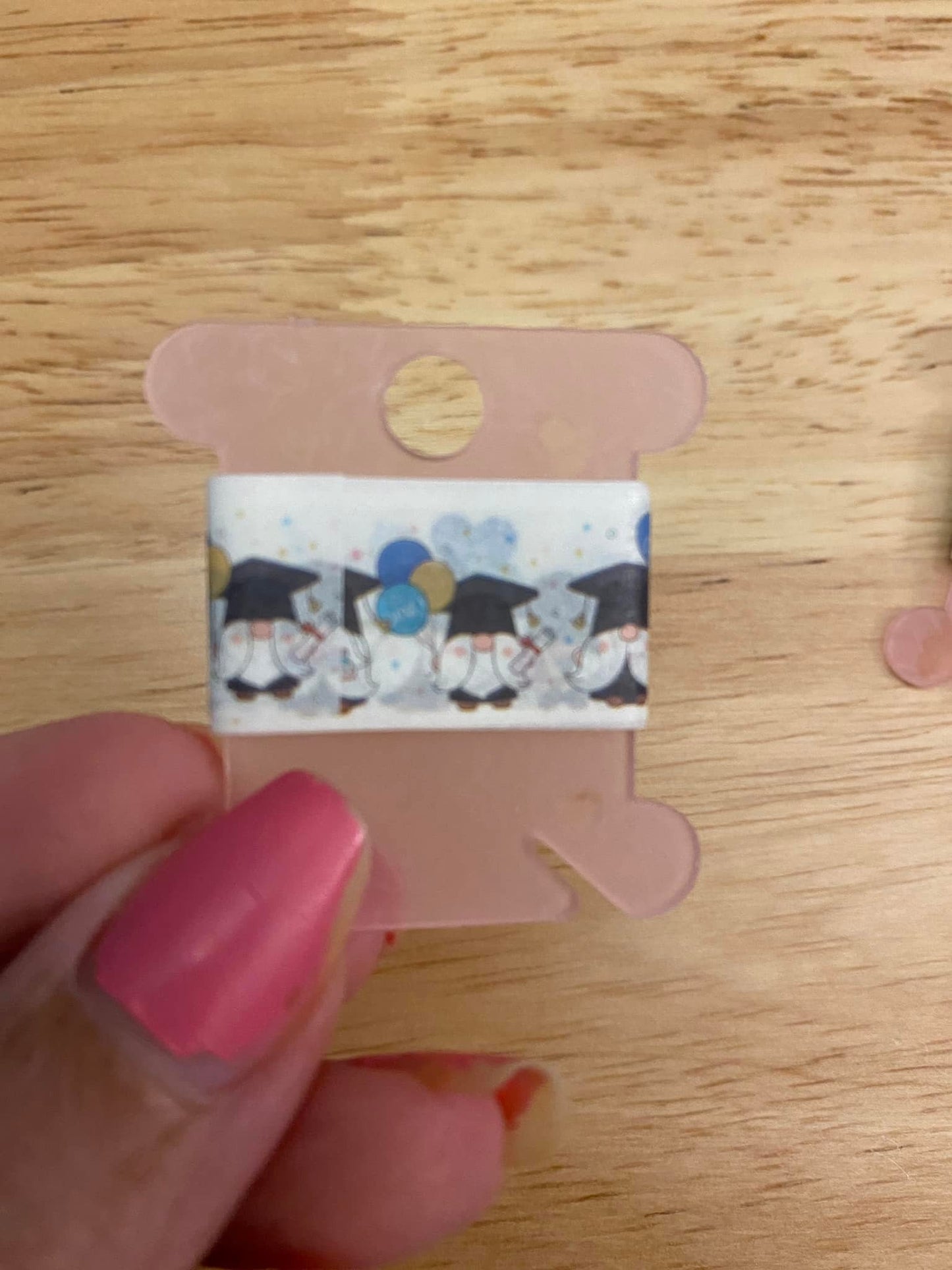 Sample Card of Graduation Gnomes Washi Tape