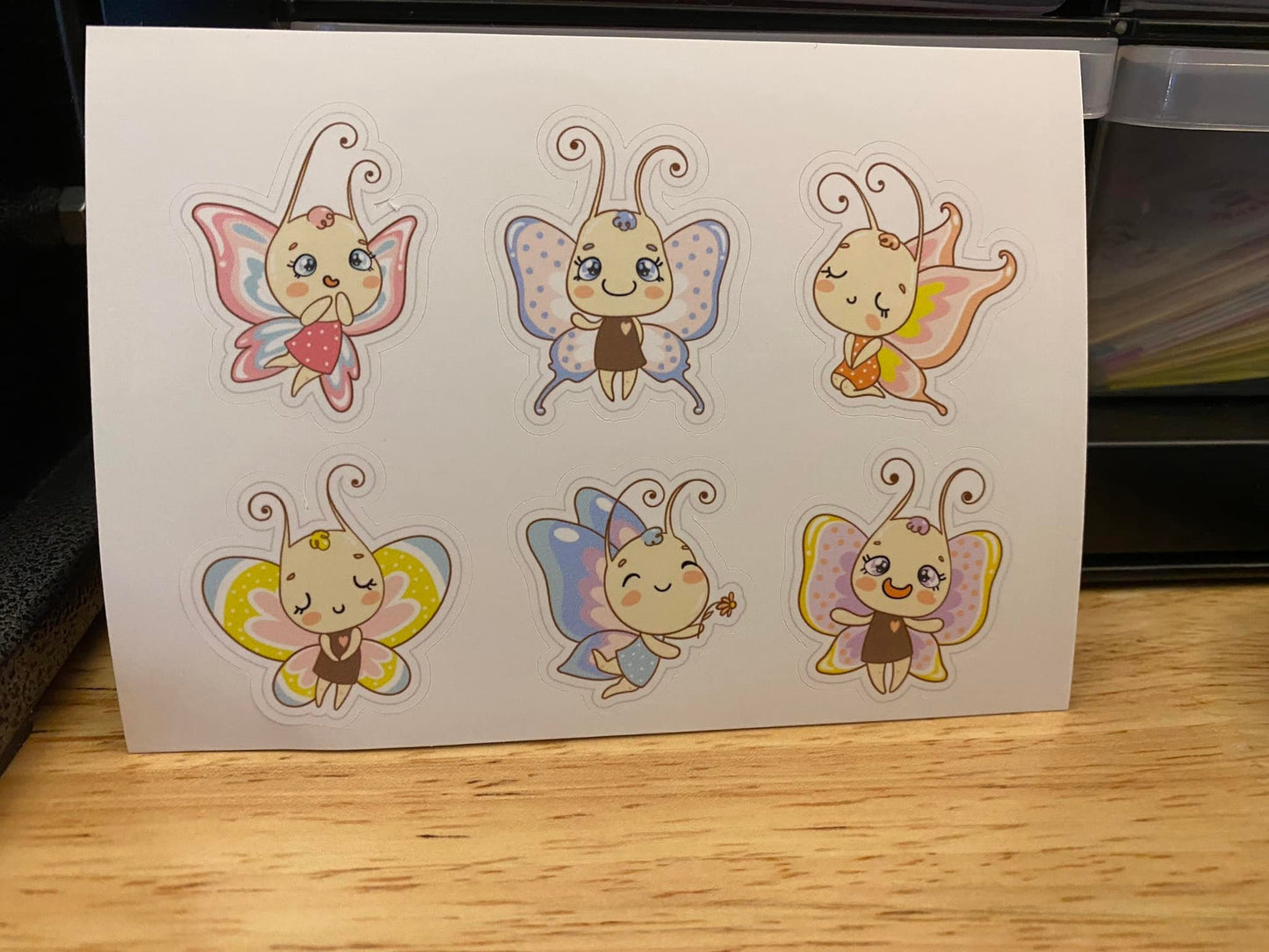 Sheet of Cute Butterflies Stickers