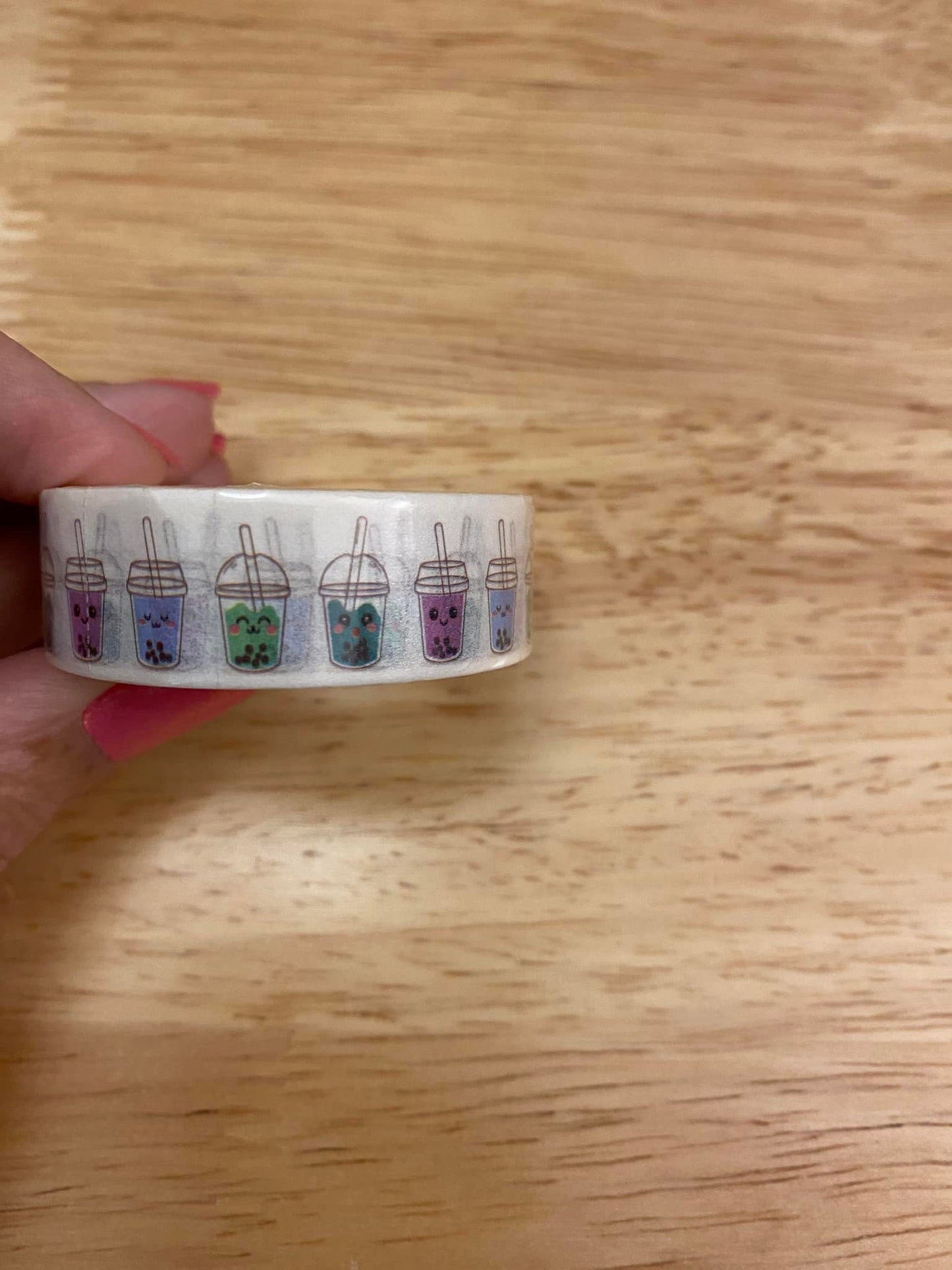 Big Roll of Multi Colored Boba Tea Washi Tape