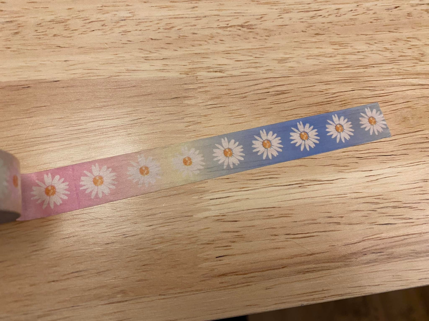 Sample Card of Ombre Dasiy Washi Tape