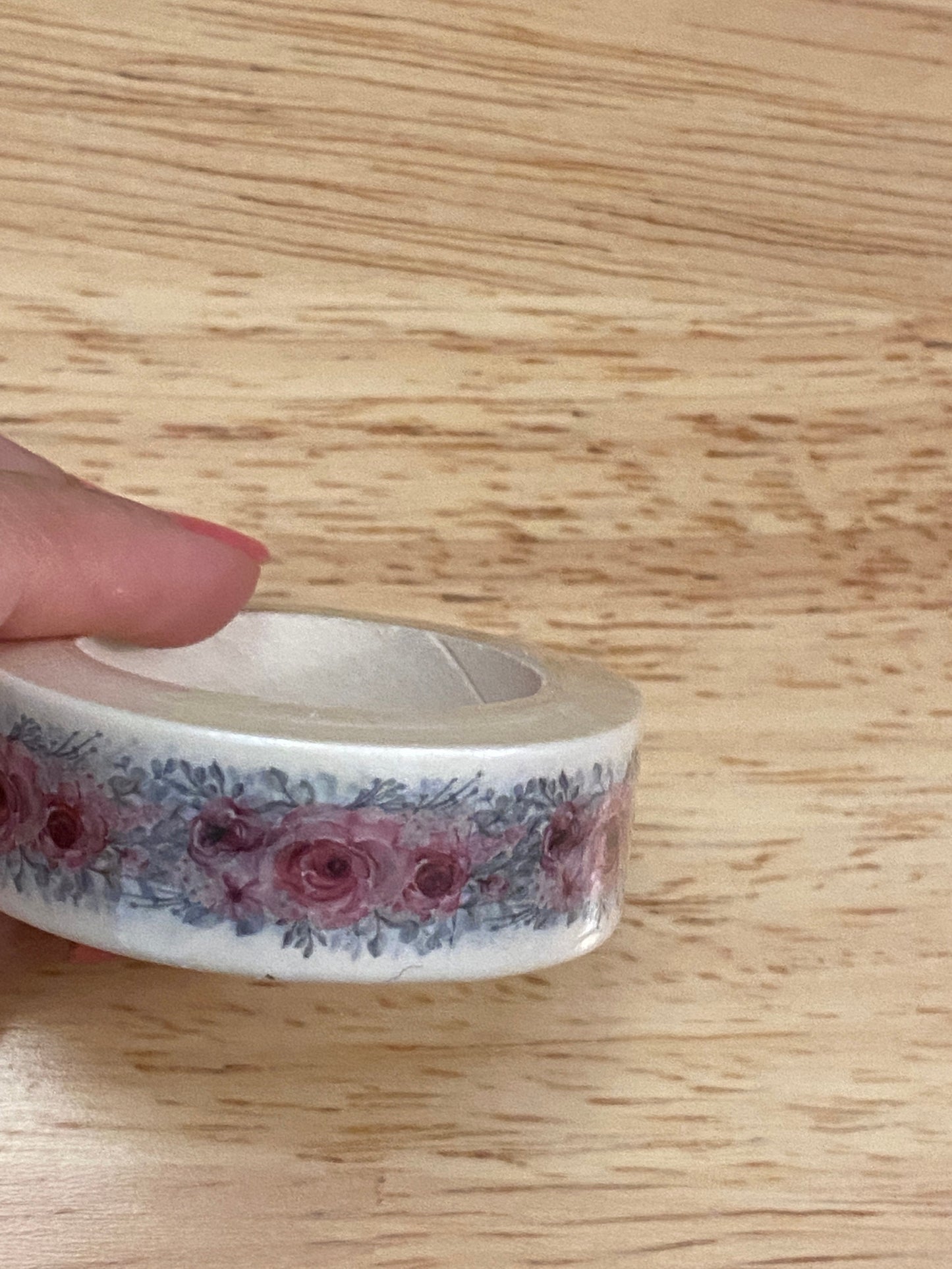 Big Roll of Red Flowers Floral Washi Tape