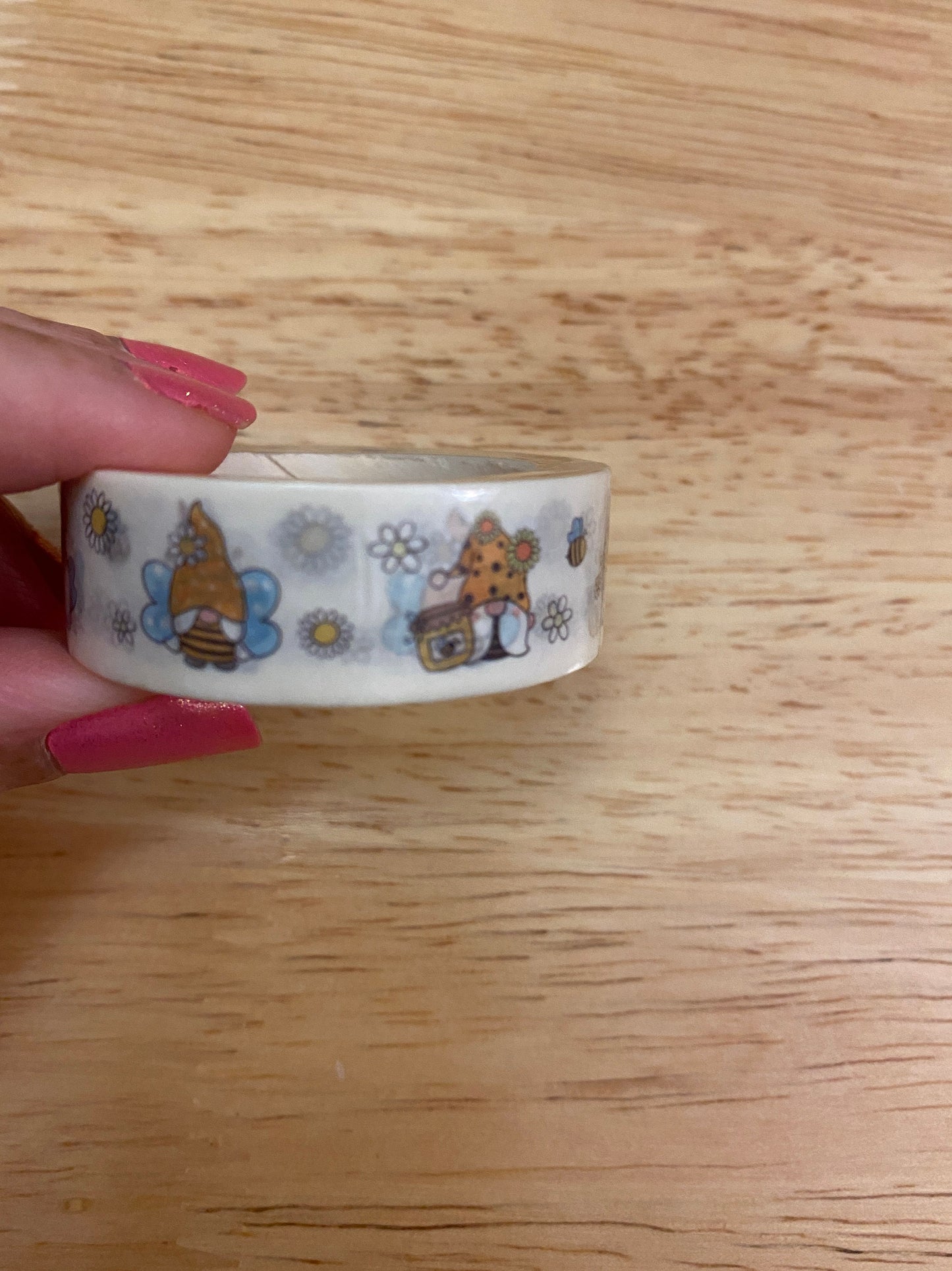 Big Roll of Bee Gnomes with Daisy Washi Tape