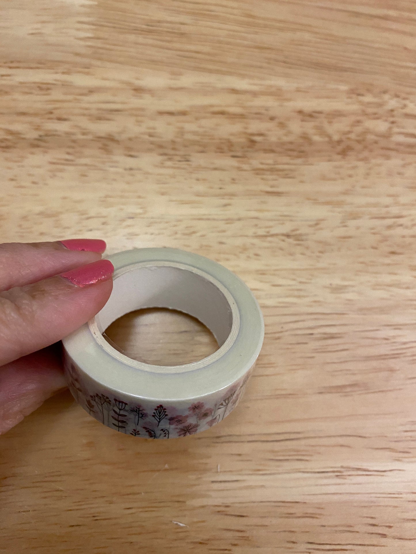 Big Roll of Pinkish Flowers Washi Tape