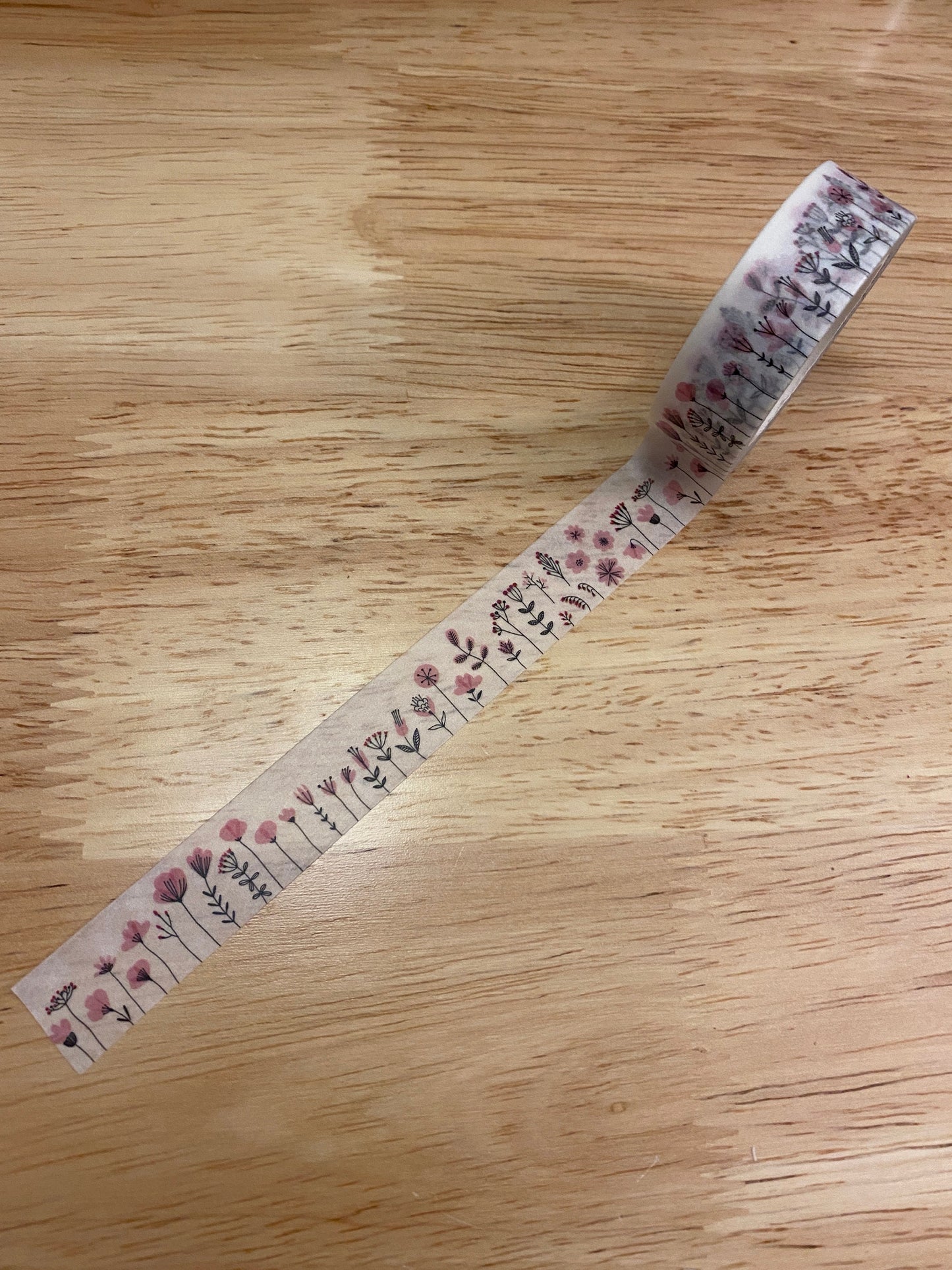 Big Roll of Pinkish Flowers Washi Tape