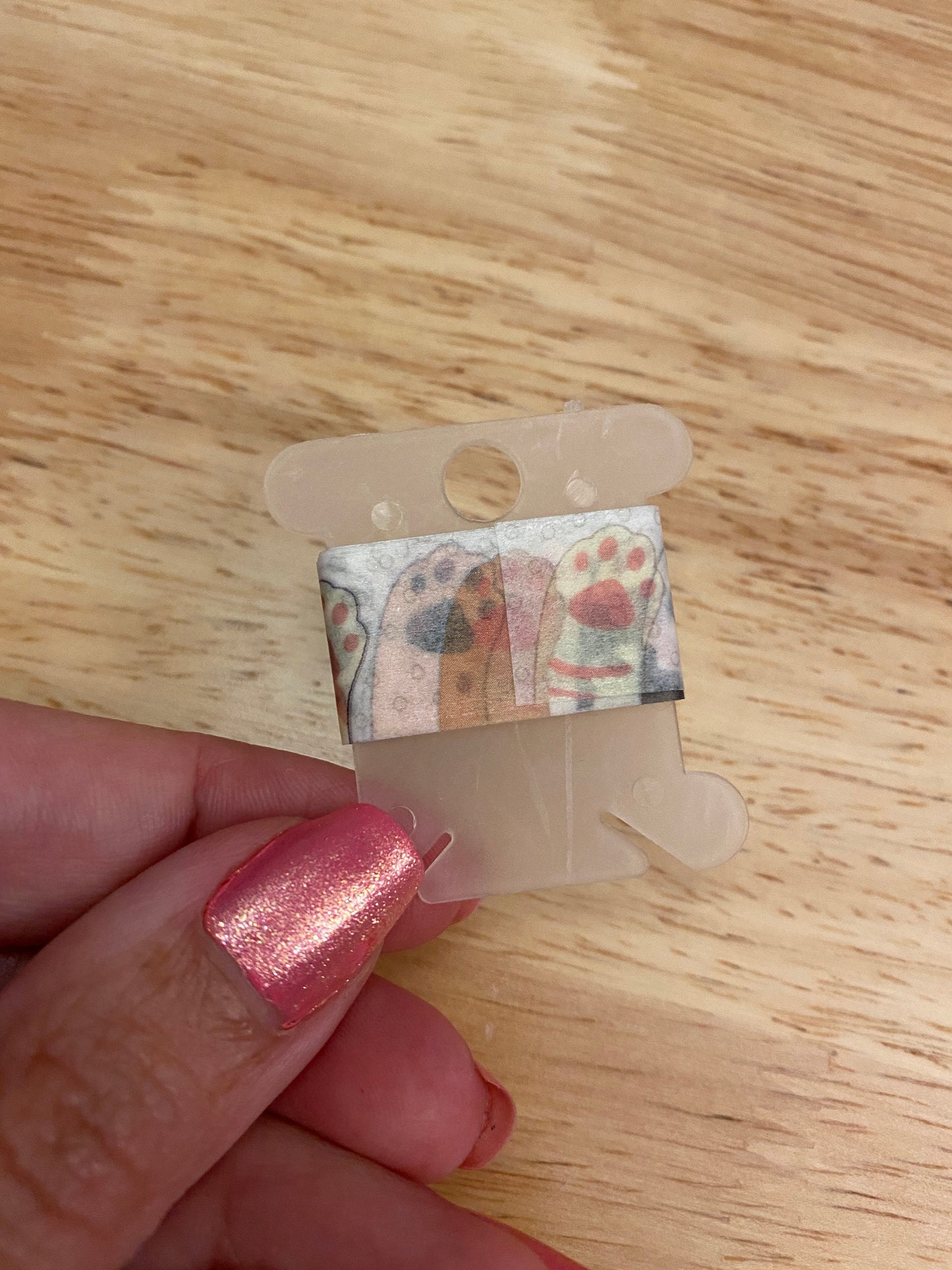 Sample Card of Cat Paws Washi Tape