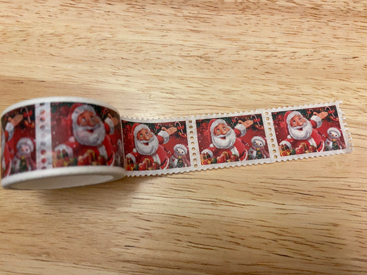Big Roll of Stamp Santa Clause Washi Tape