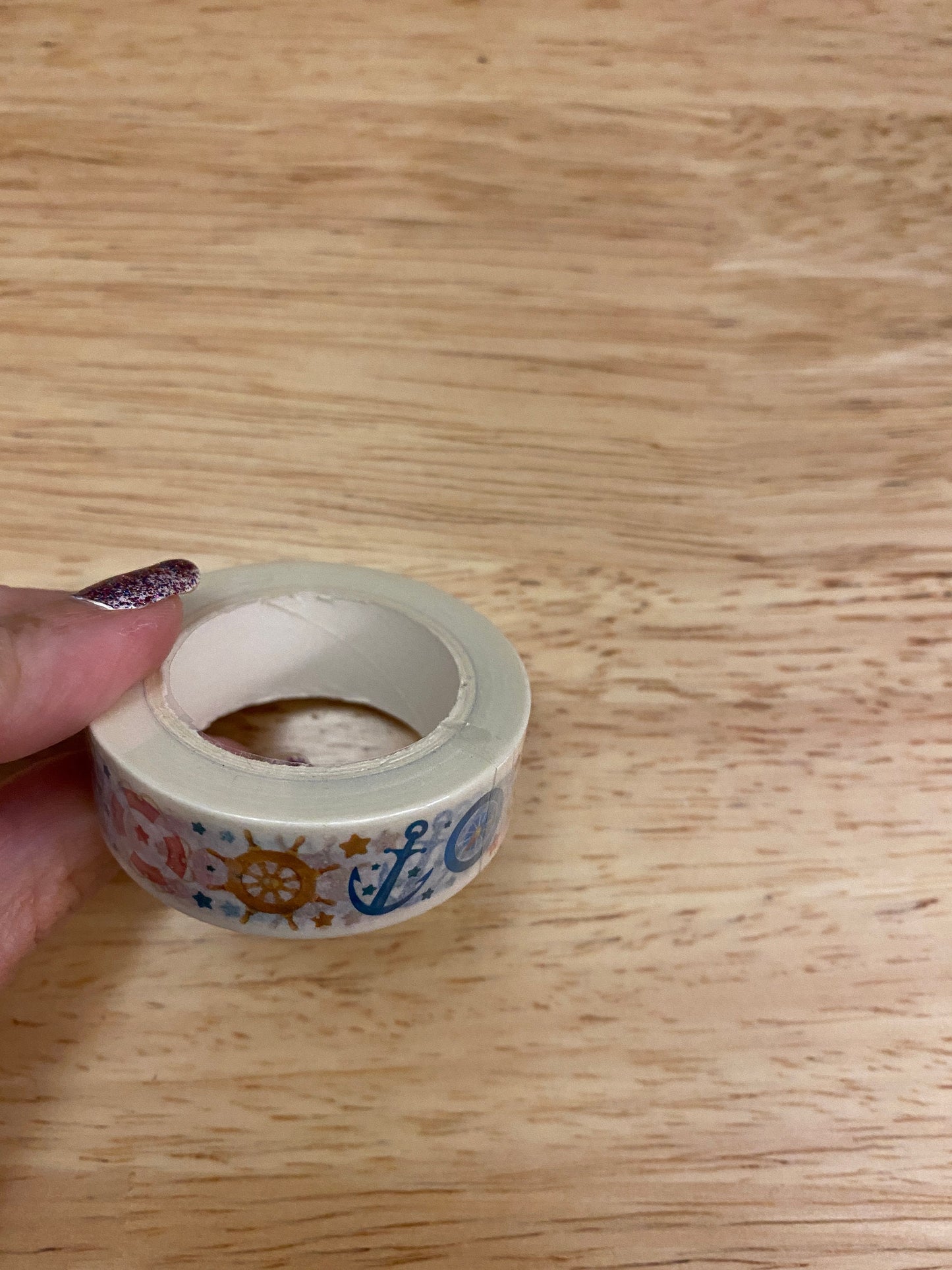 Big Roll of Sailing Ocean Achor Washi Tape, Sailing Washi Tape roll, Sample Washi Tape, Adhesive Masking Tapes, Ocean Washi tape