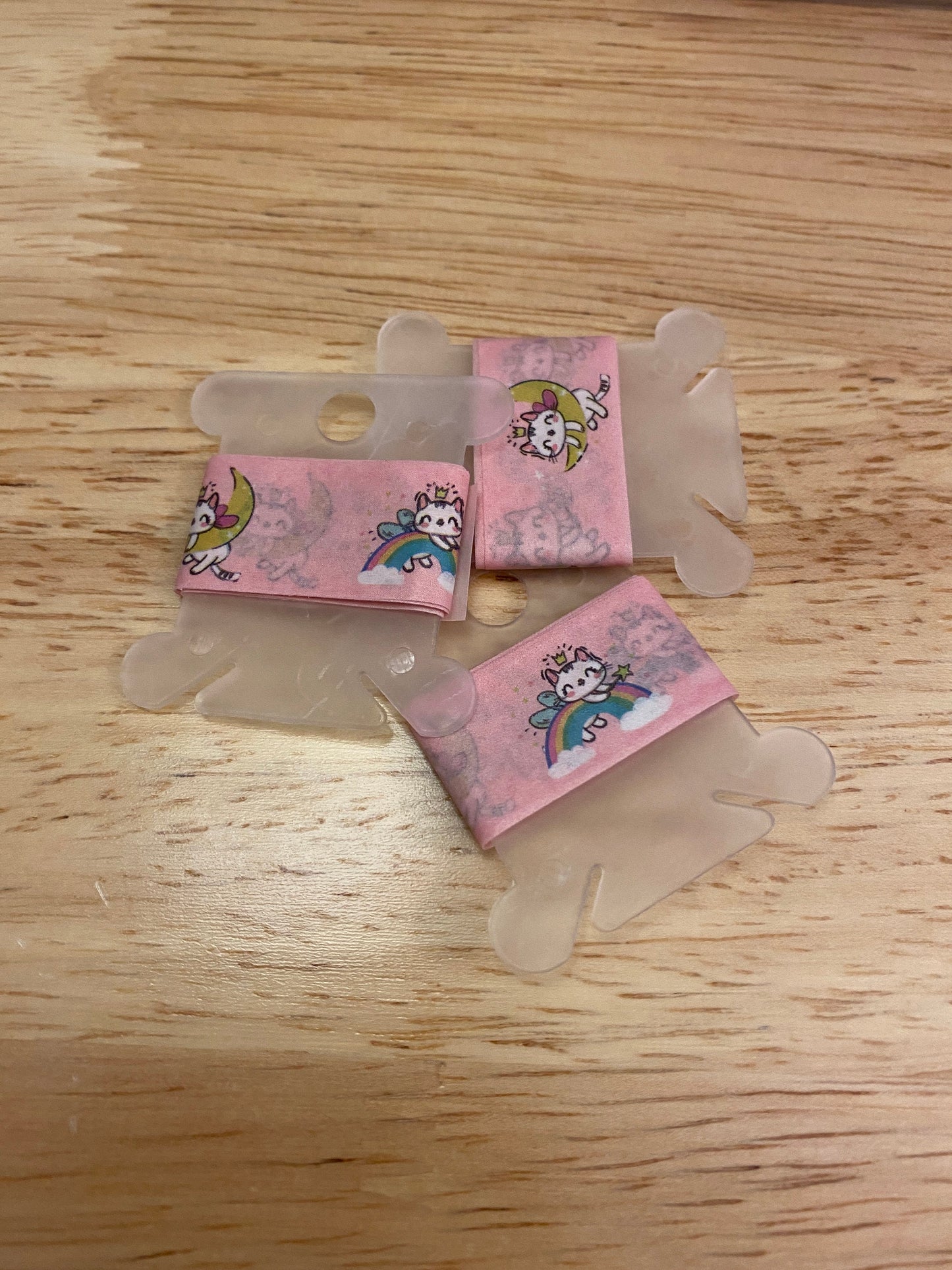 Sample Card of Rainbow Unicorn Cat Washi Tape