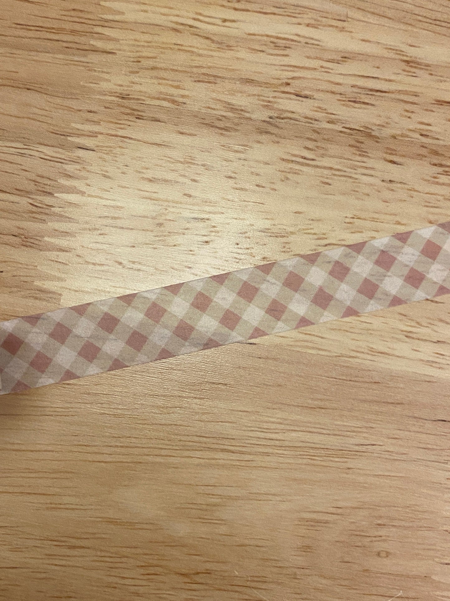 Sample Card of Pink Rose Gold Looking Grid Lattice Washi Tape