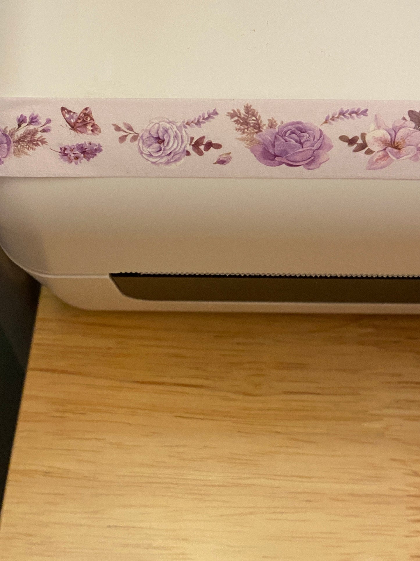 24" Washi Tape Card of Purple Floral Washi Tape