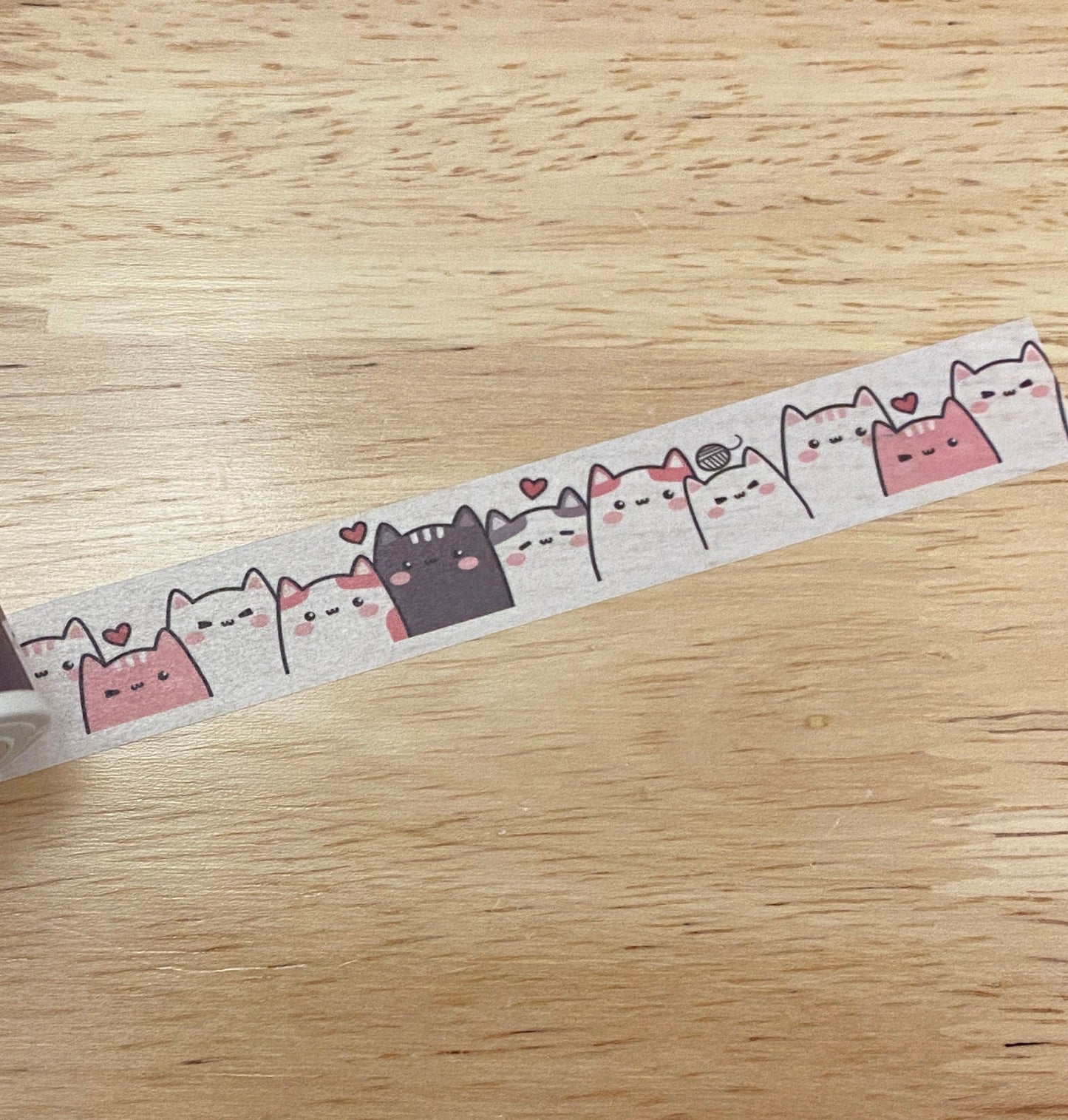 Sample Card of Multi Cats Standing Washi Tape