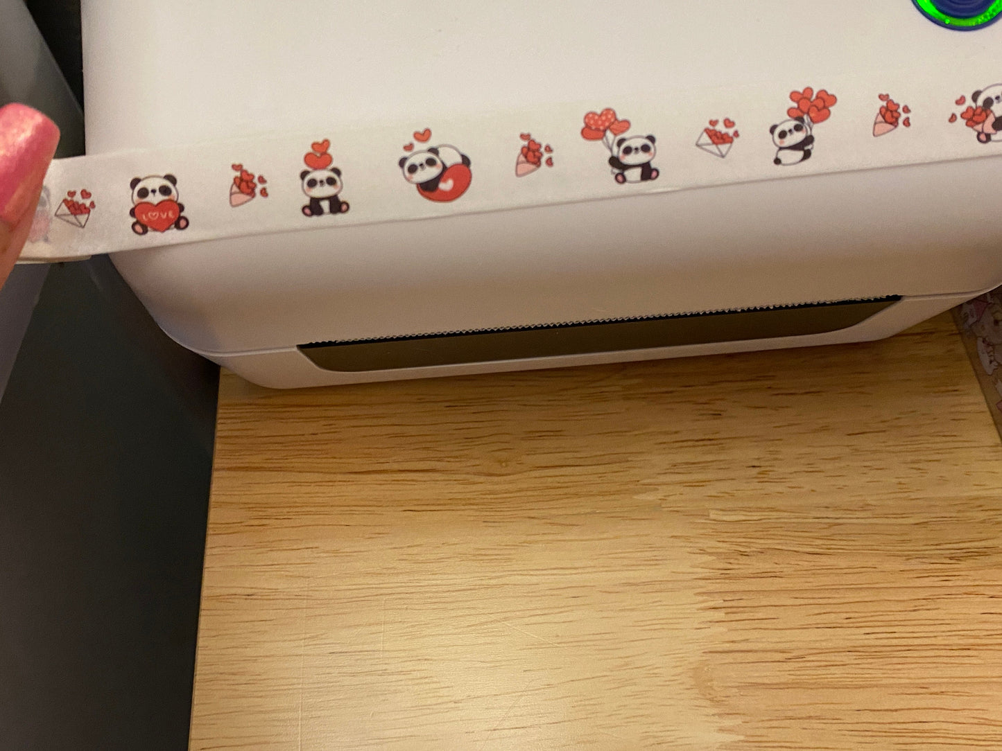 Sample Card of Panda with Hearts Washi Tape