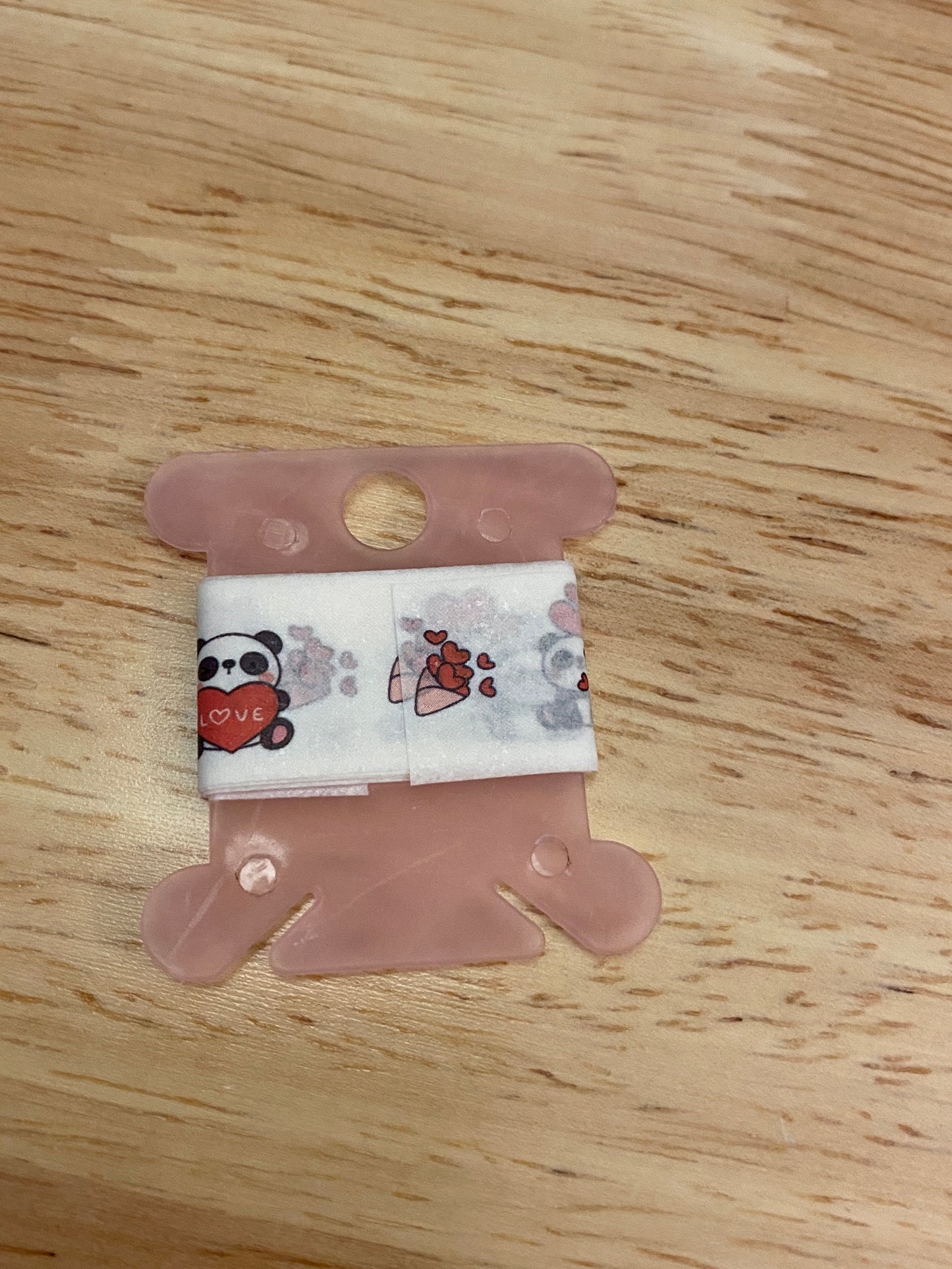 Sample Card of Panda with Hearts Washi Tape