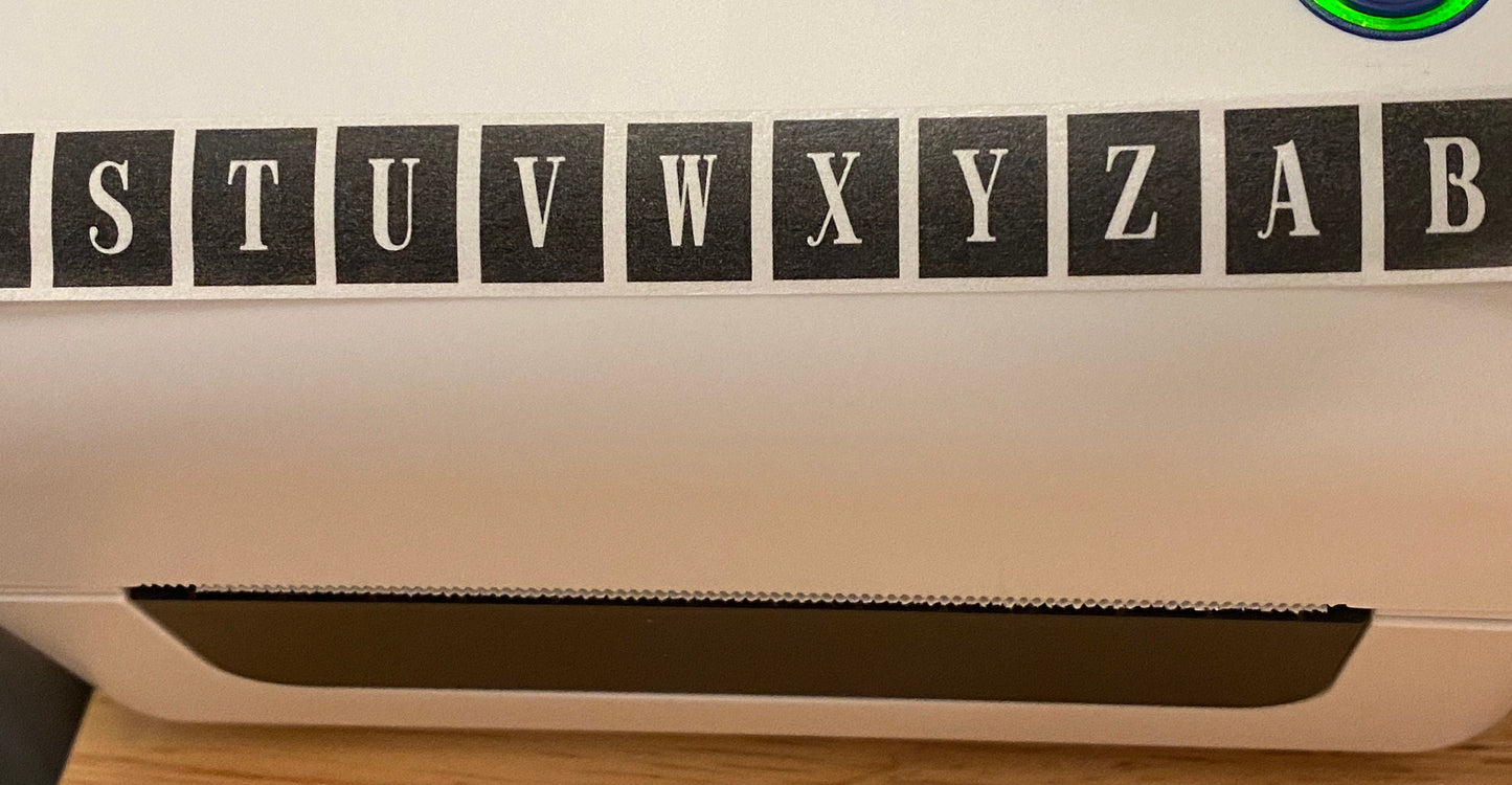 24" Washi Tape Card of Blocked Alphabet Washi Tape