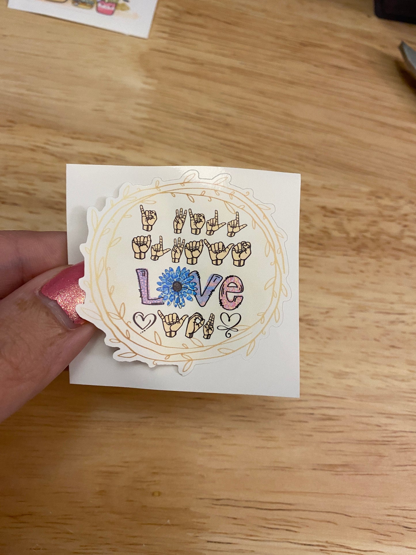 Sign Language I will Always Love you Sticker, Sign Language sticker, I will always love you Sticker, Love Sticker