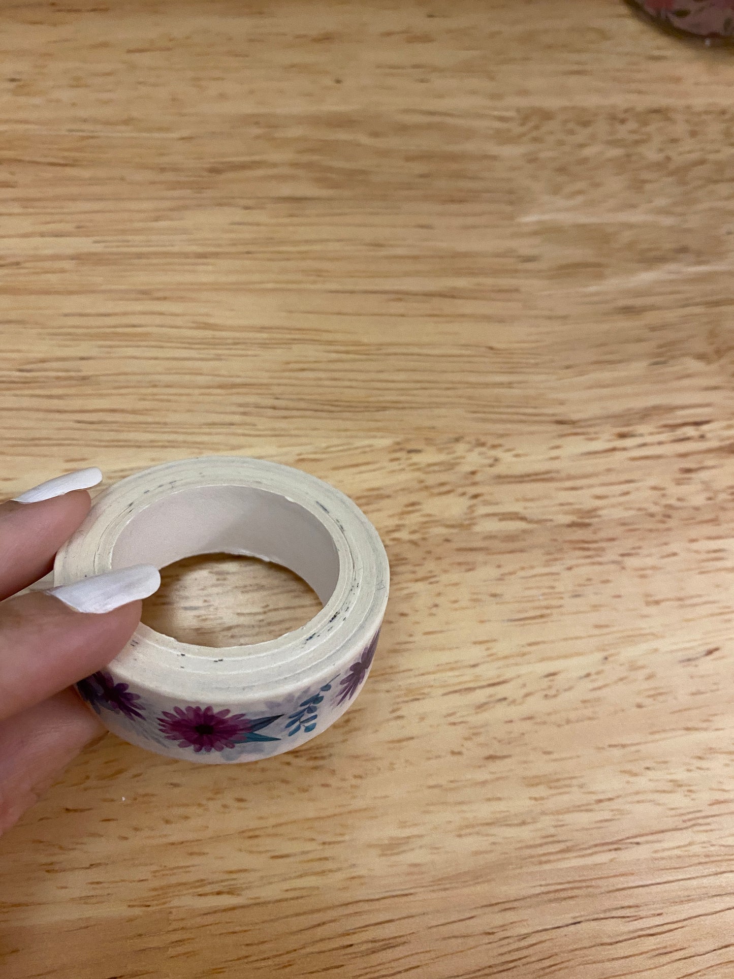 Big Roll of Purple and Blue flowers Washi Tape, Cute Flowers Washi Tape roll, Sample Washi Tape, Adhesive Masking Tapes