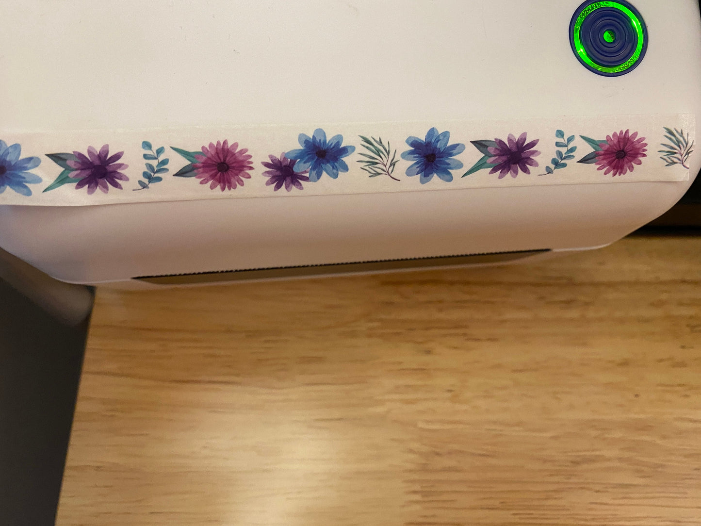 Big Roll of Purple and Blue flowers Washi Tape, Cute Flowers Washi Tape roll, Sample Washi Tape, Adhesive Masking Tapes