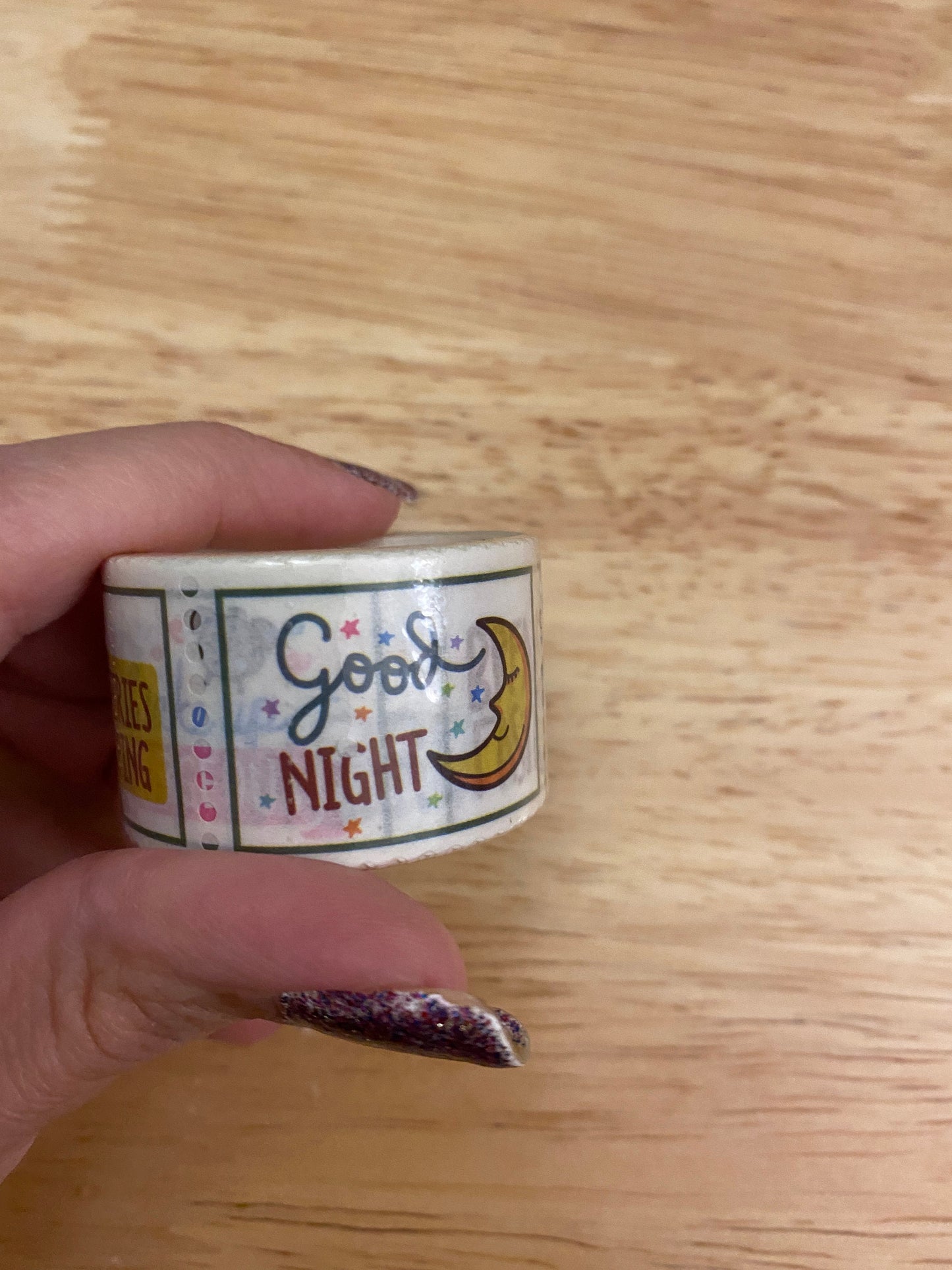 Big Roll of Stamp Planner Sticker Washi Tape, To Do Stamps Washi Tape roll, Adhesive Masking Tapes, Decorational Stamp Washi Tape