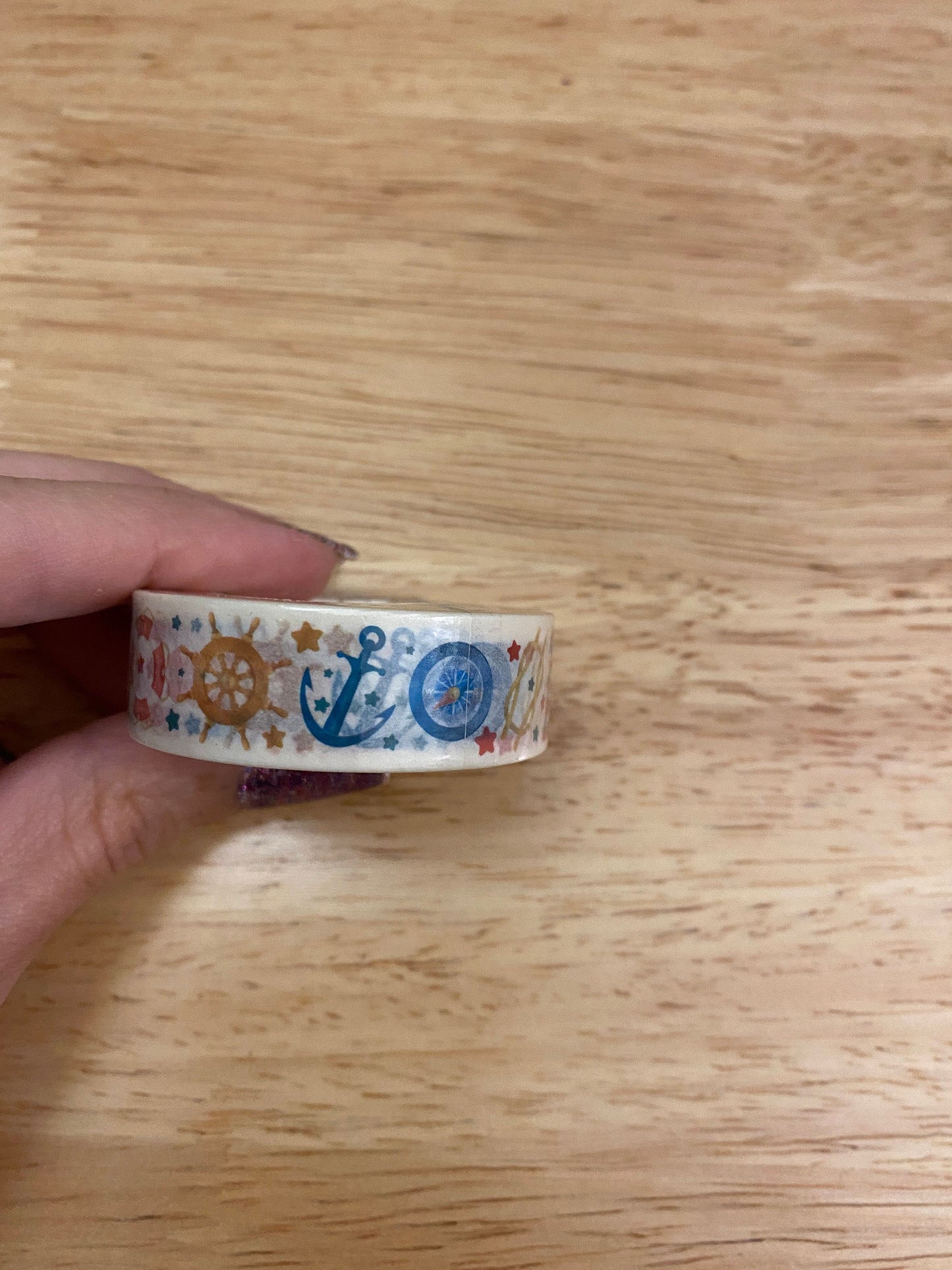 Big Roll of Sailing Ocean Achor Washi Tape, Sailing Washi Tape roll, Sample Washi Tape, Adhesive Masking Tapes, Ocean Washi tape