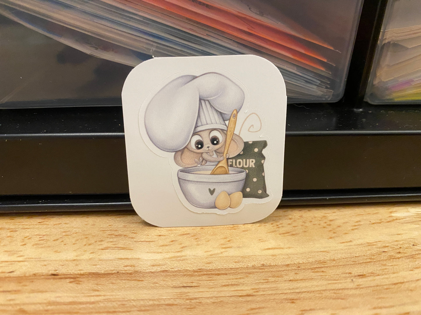 Cute Baking Bunny chief Sticker