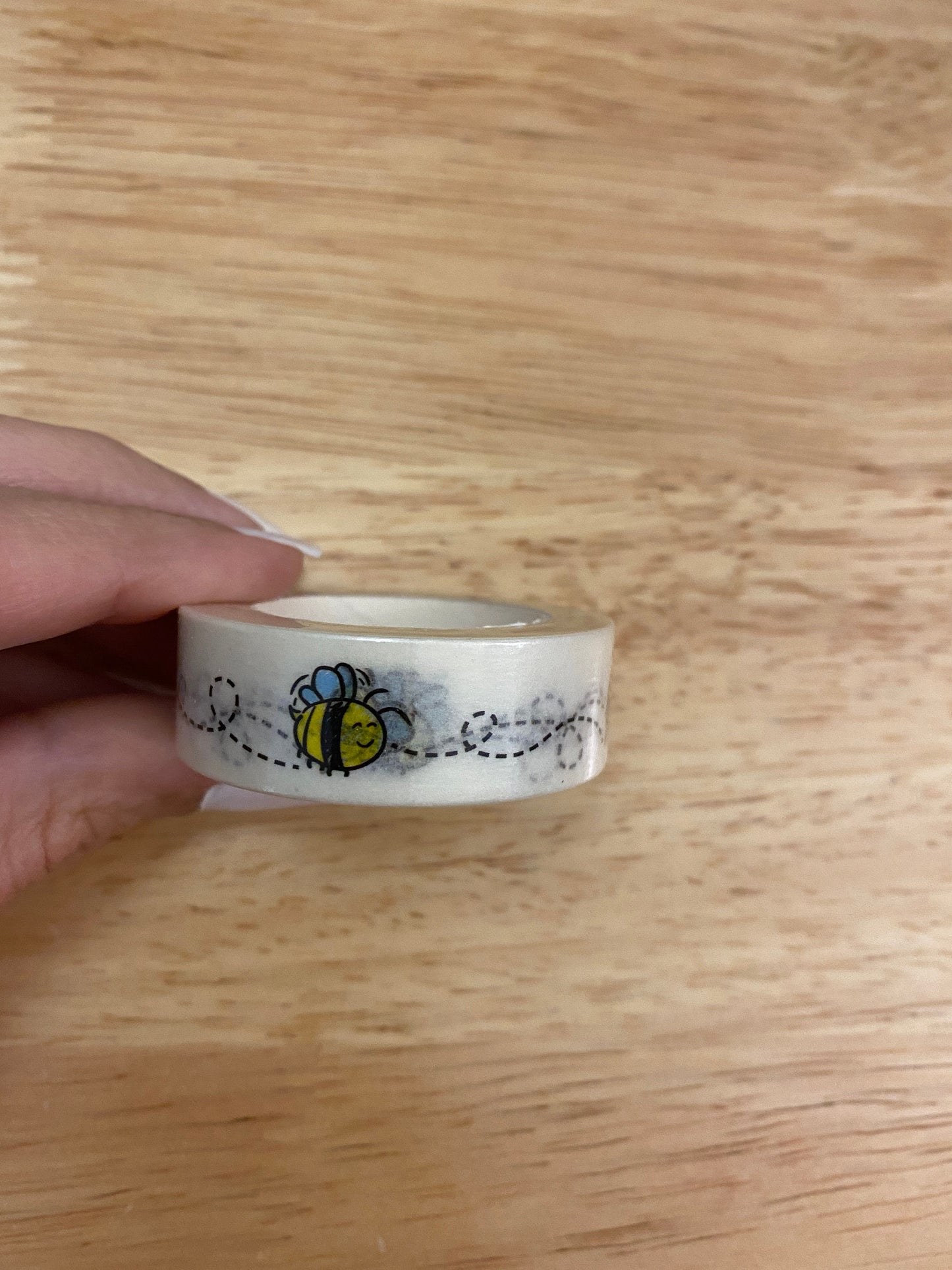 Big Roll of Bees Washi Tape, Bees with trails Washi Tape roll, Adhesive Masking Tapes, Flying Bee Washi Tape, Bee stream Washi tape