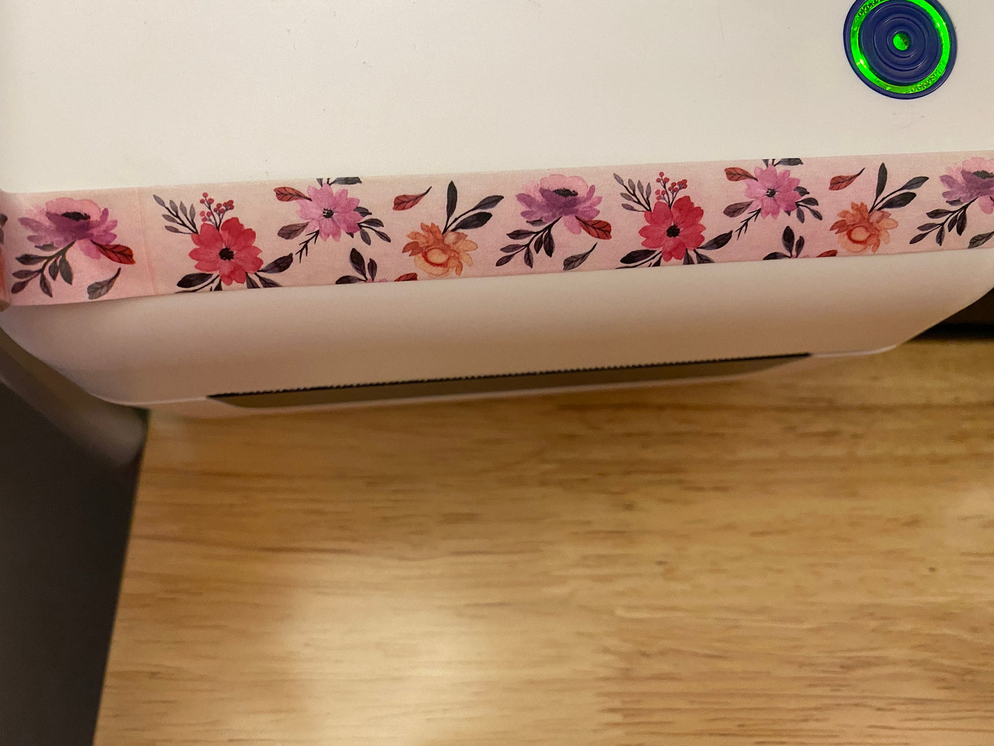 Big Roll of Pink Floral Washi Tape, Flower Washi Tape roll, Adhesive Masking Tapes, Pretty Flower Washi tape