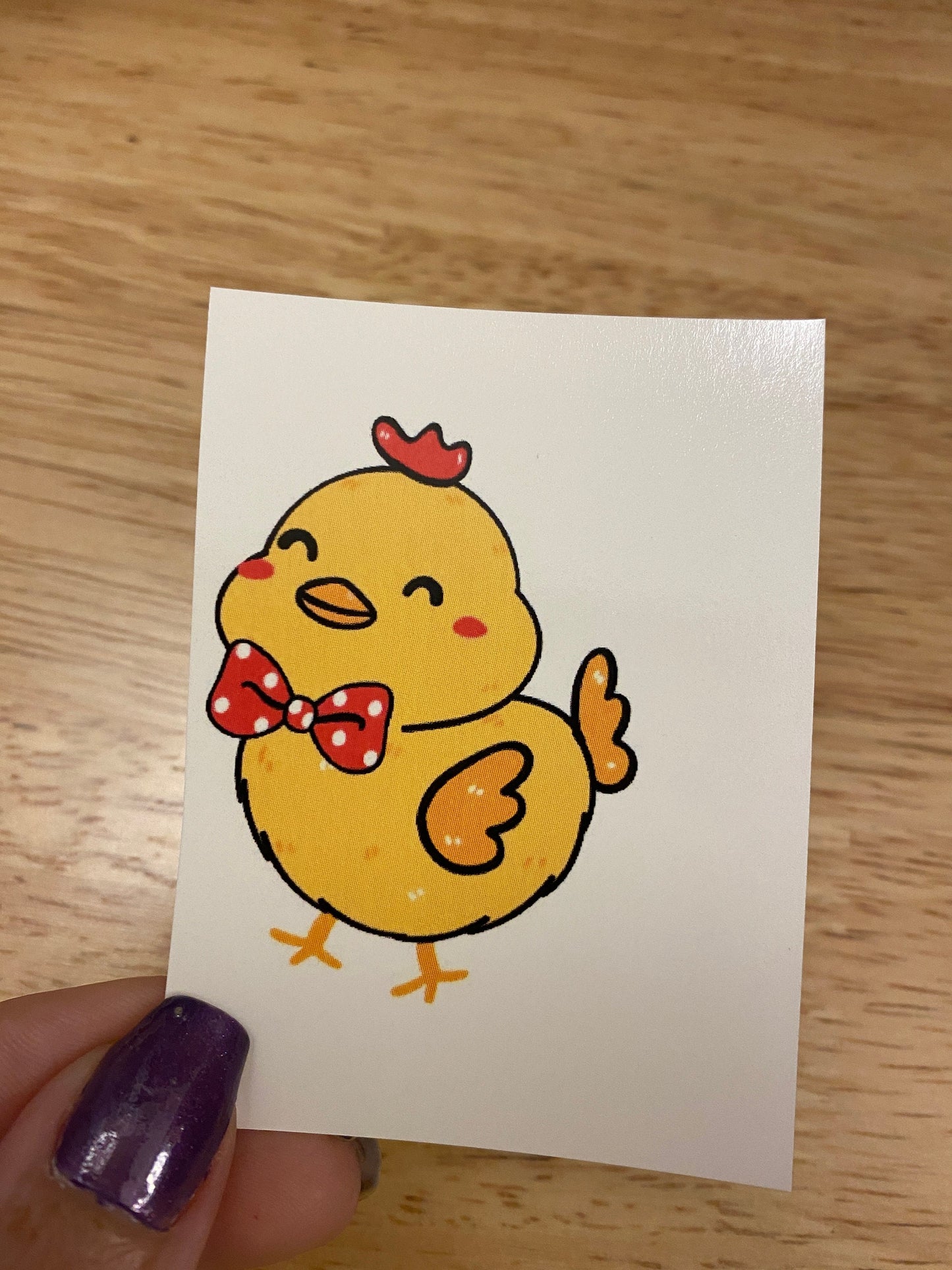Cute Baby Chick Clear WATER SLIDE