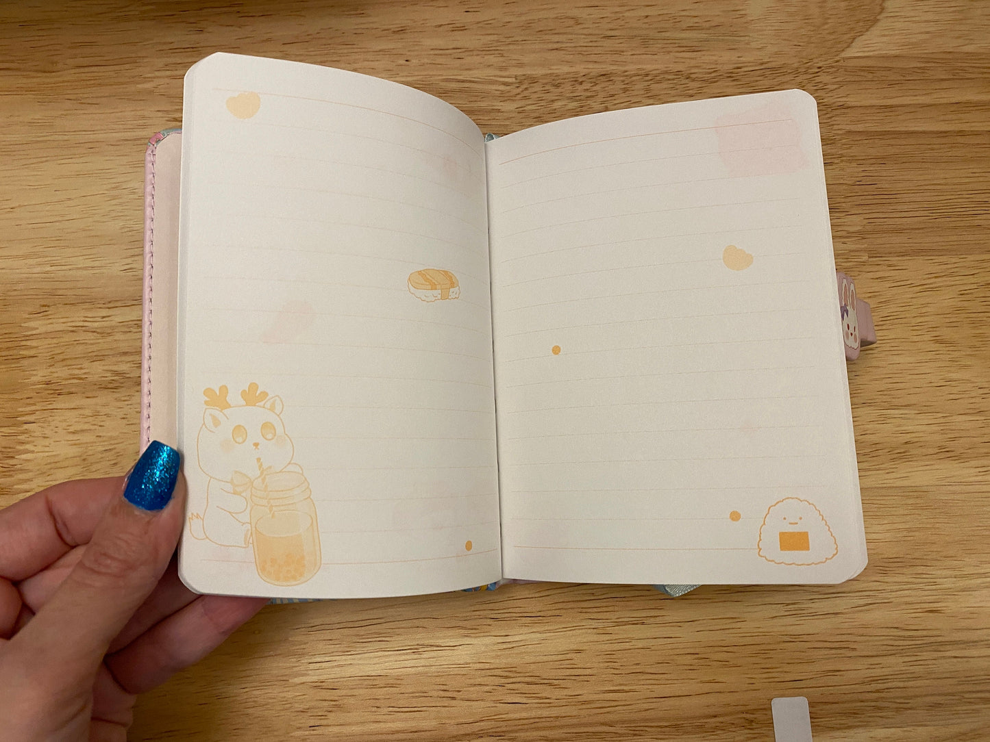 Cute Girl with Bunny Notebook Journal, Candy's Note Book Agenda Journal with Illustrations